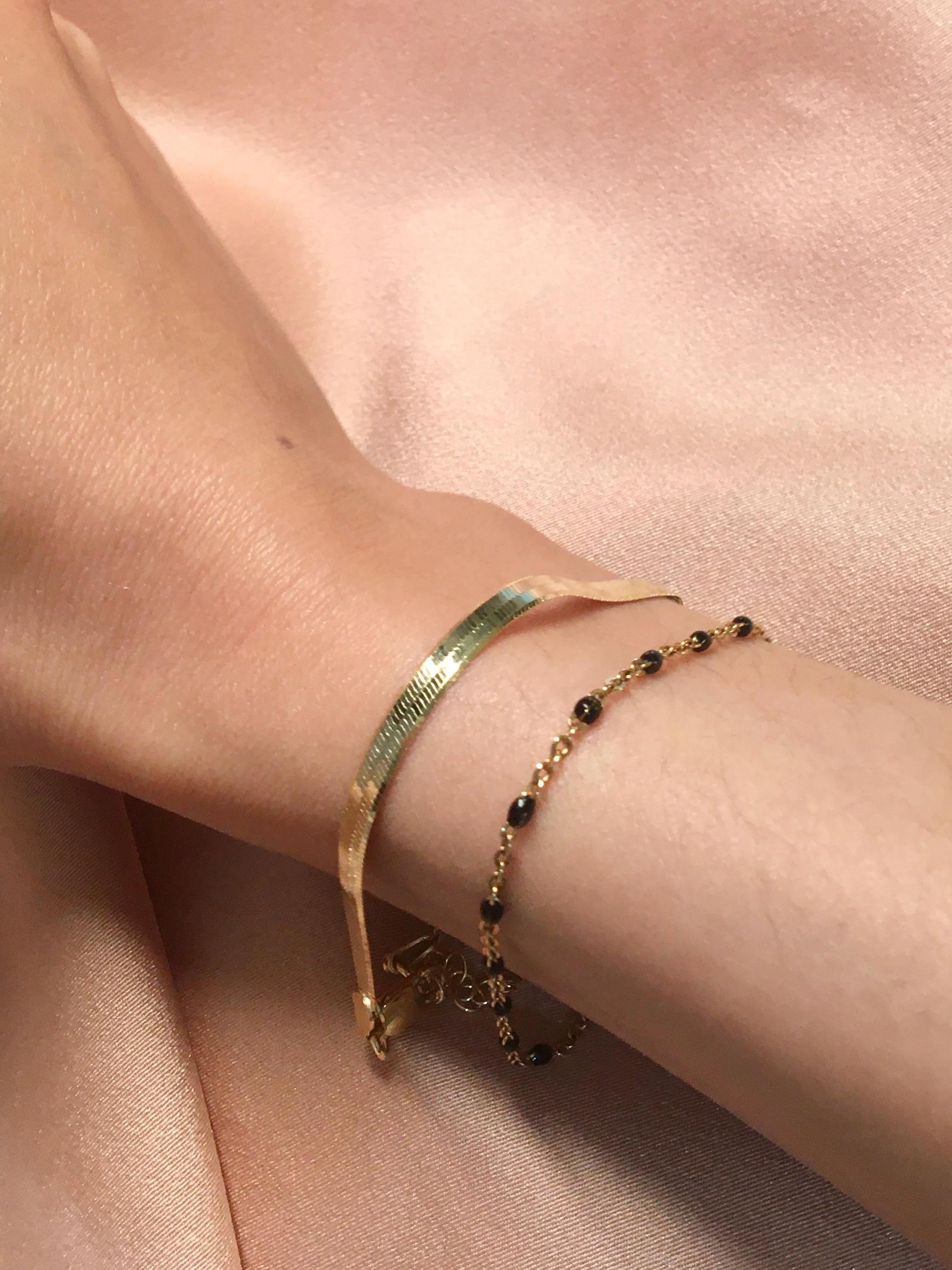 Snake Herringbone 4mm Bracelet