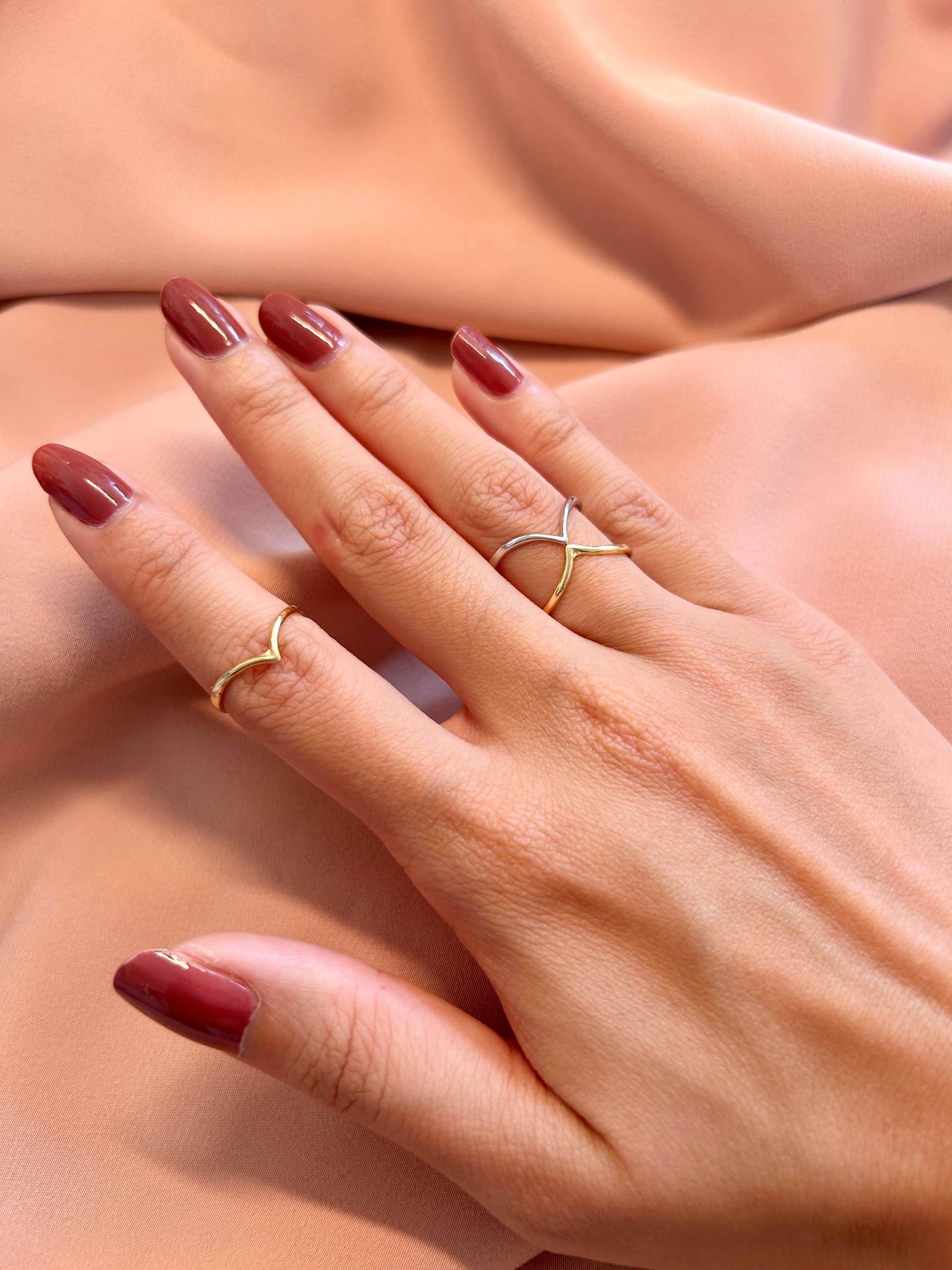 Chevron Ring ~ Vermeil ~ Sterling Silver