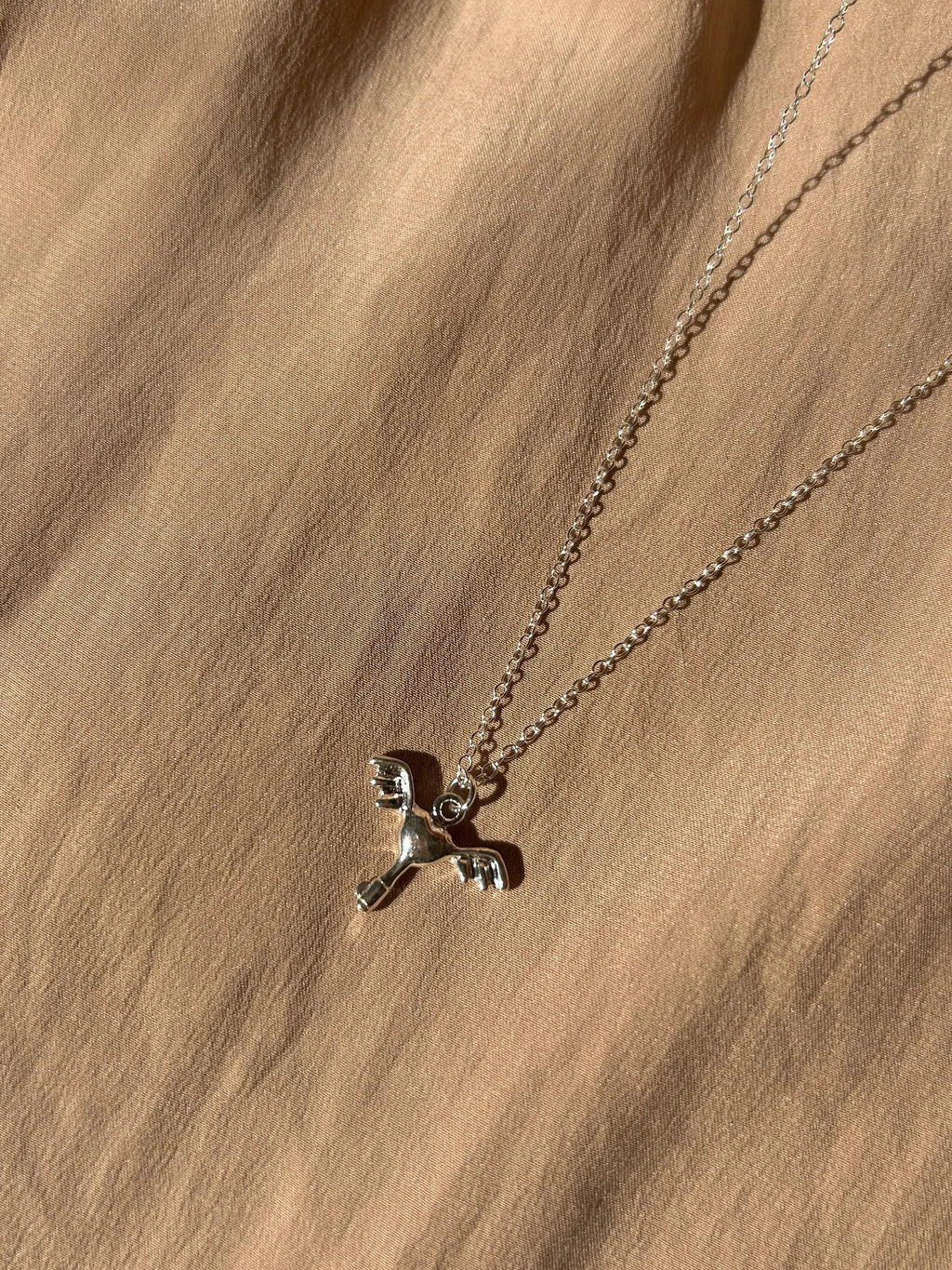 Floating Wing Heart Key Pendant Necklace
