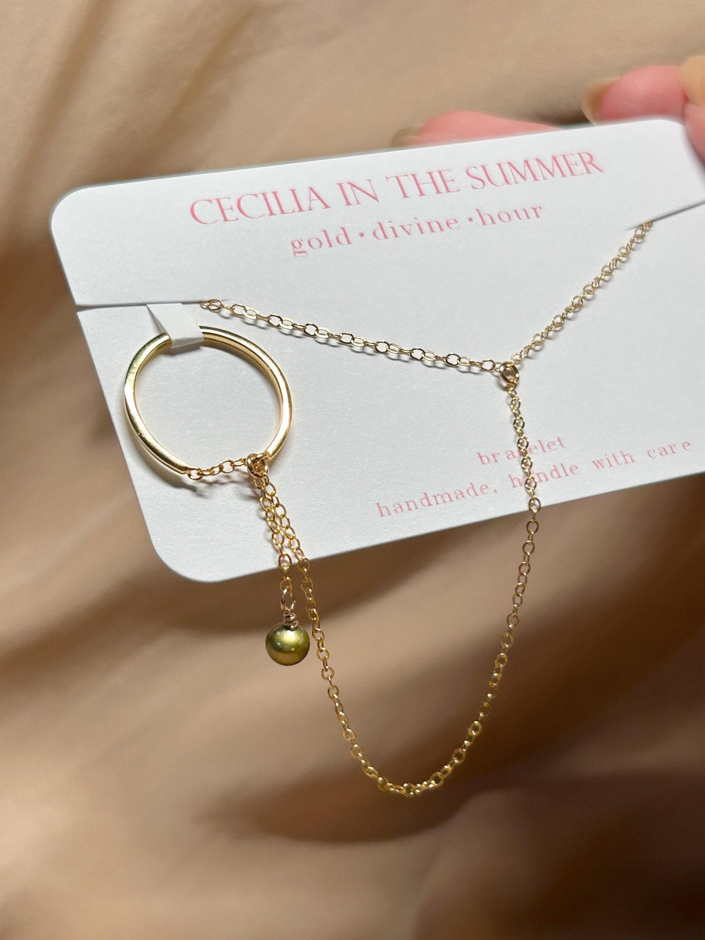 Maria Ring-Link-Bracelet ~ Vermeil Bracelet 14kt Gold Fill