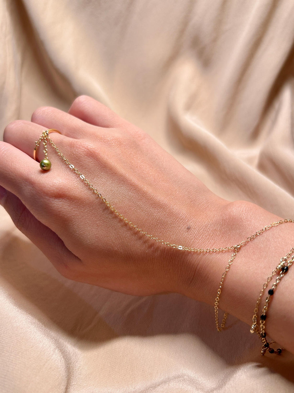 Maria Ring-Link-Bracelet ~ Vermeil Bracelet 14kt Gold Fill