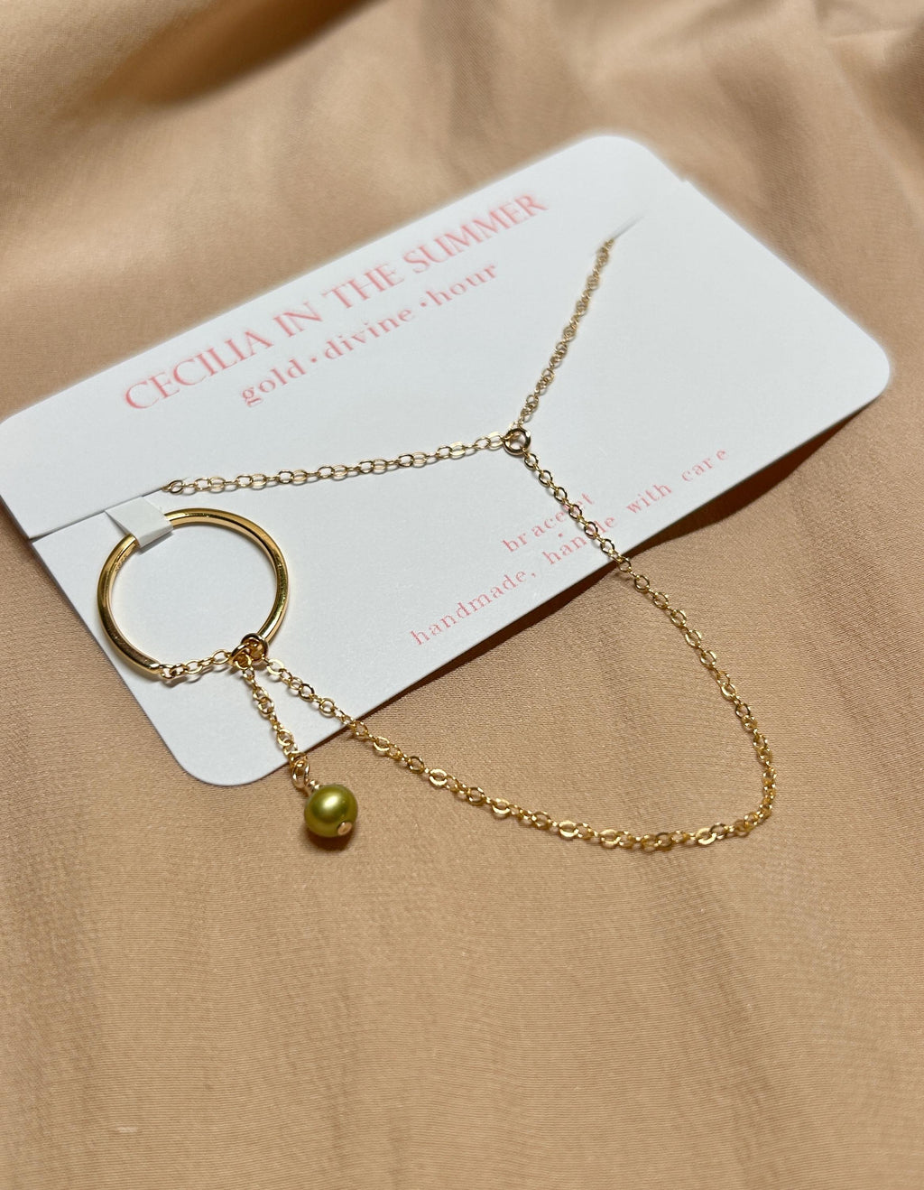 Maria Ring-Link-Bracelet ~ Vermeil Bracelet 14kt Gold Fill