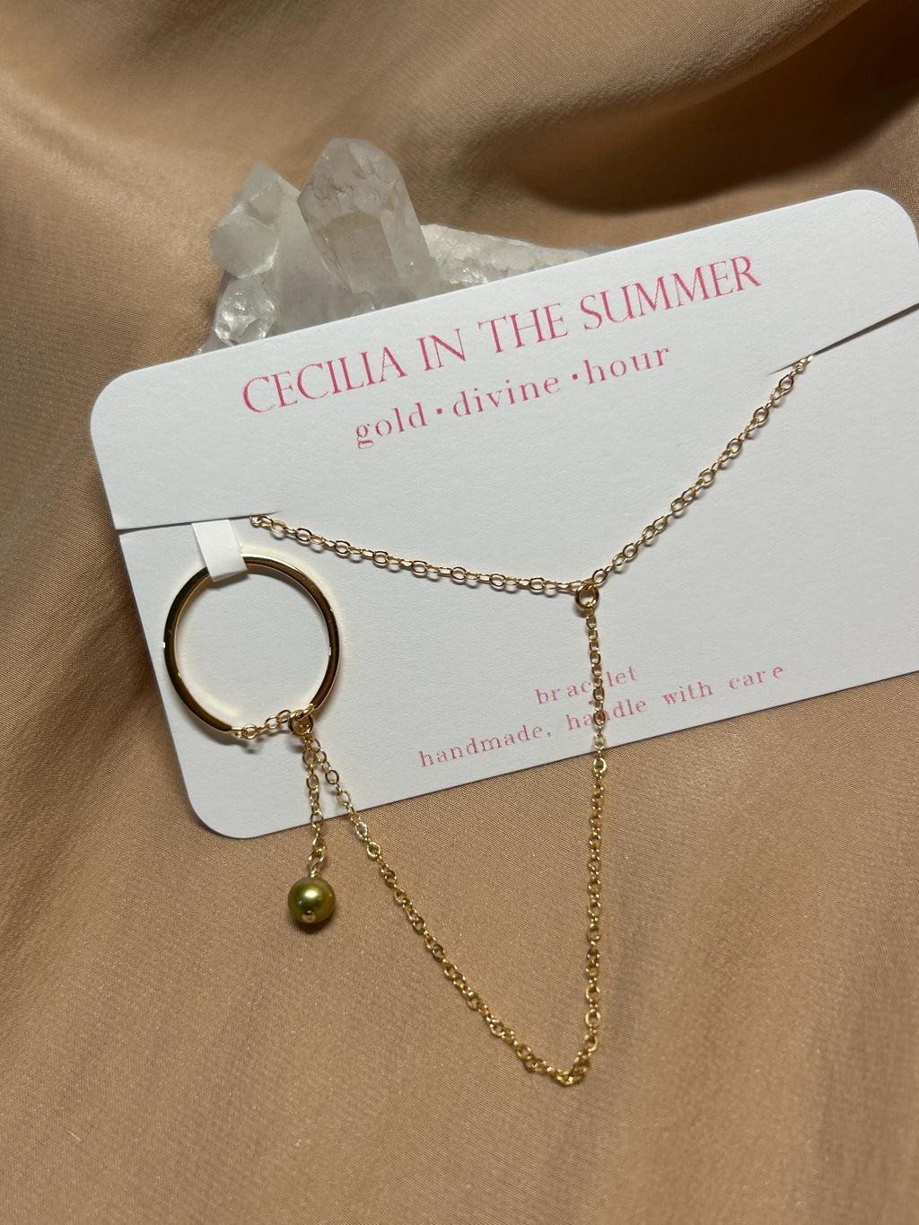 Maria Ring-Link-Bracelet ~ Vermeil Bracelet 14kt Gold Fill