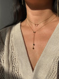 Tiger's Eye Rain Orbs Adjustable Necklace ~ 14kt Gold Fill
