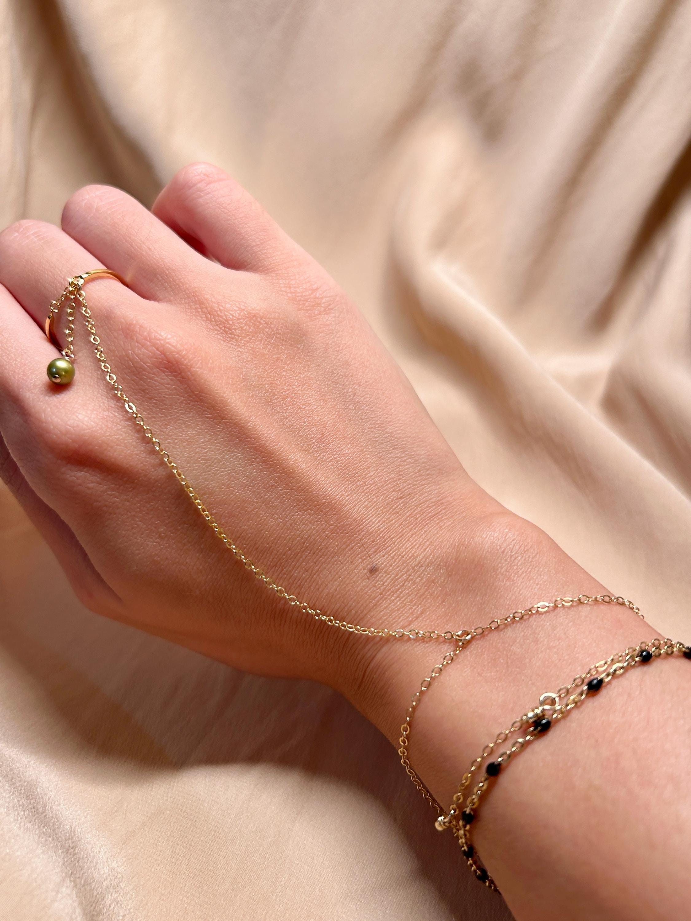 Maria Ring-Link-Bracelet ~ Vermeil Bracelet 14kt Gold Fill