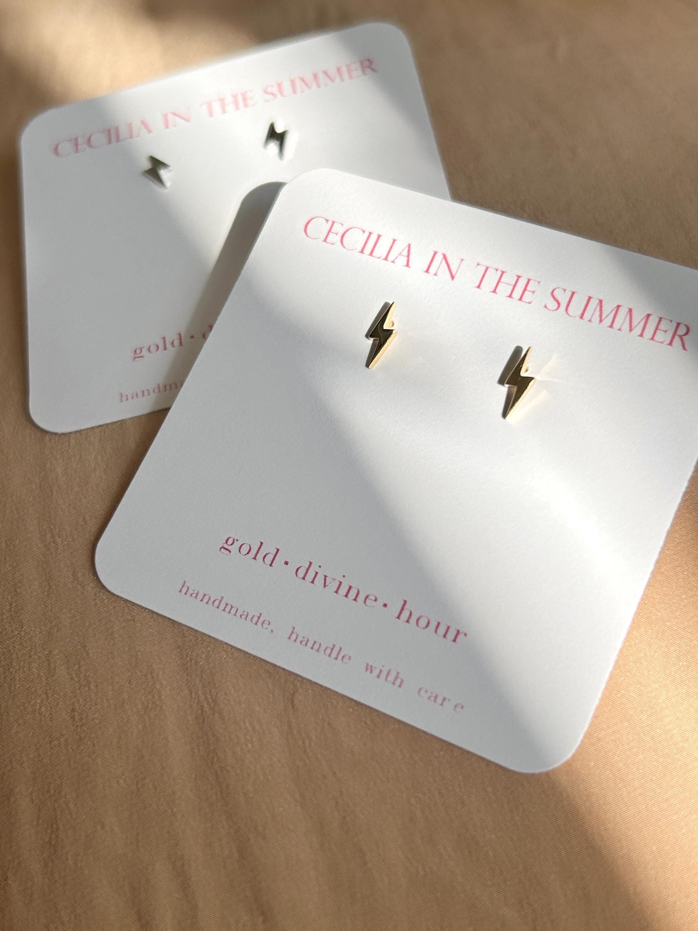 Erica Lightning Bolt Stud Vermeil Earrings