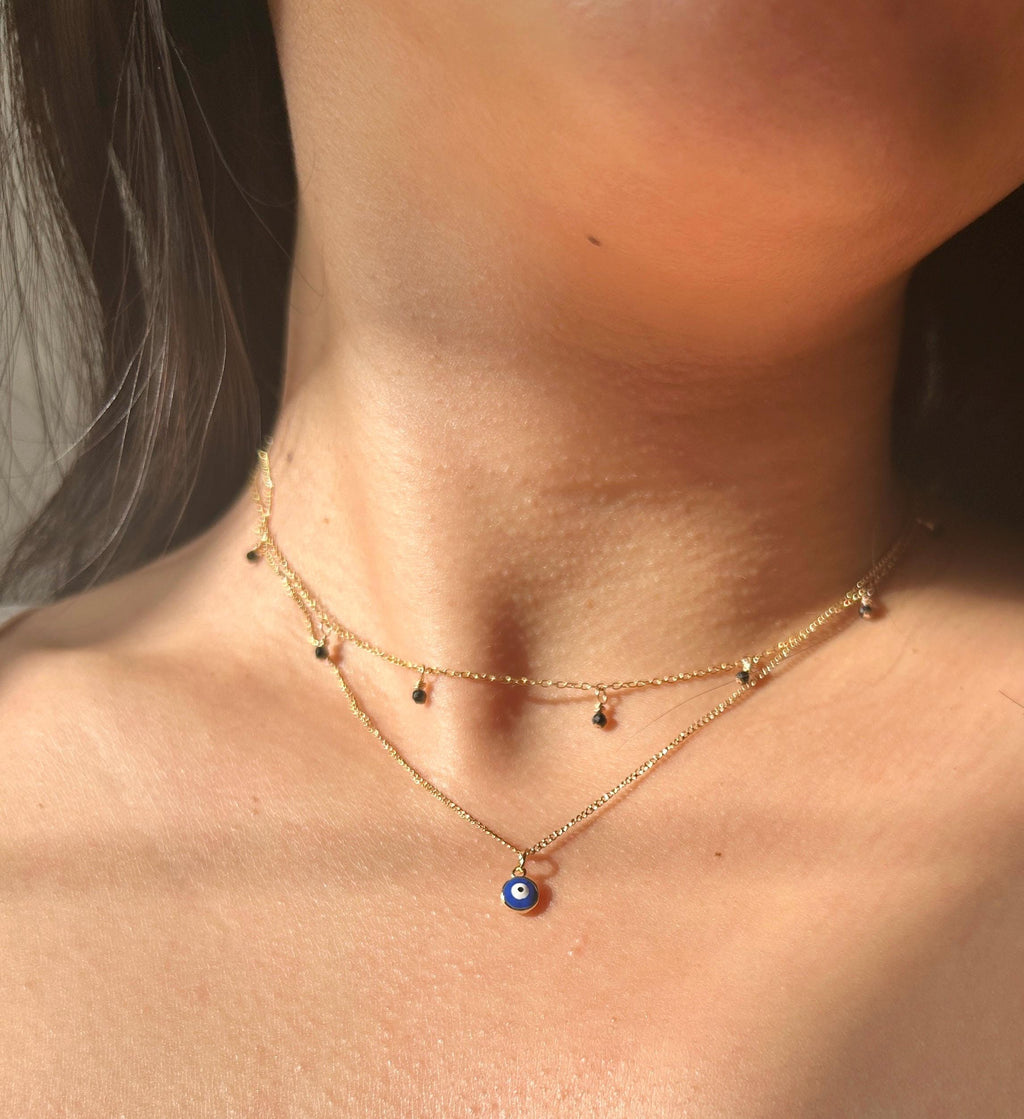 Mimi Blue Nazar Evil Eye Pendant ~ Vermeil Necklace
