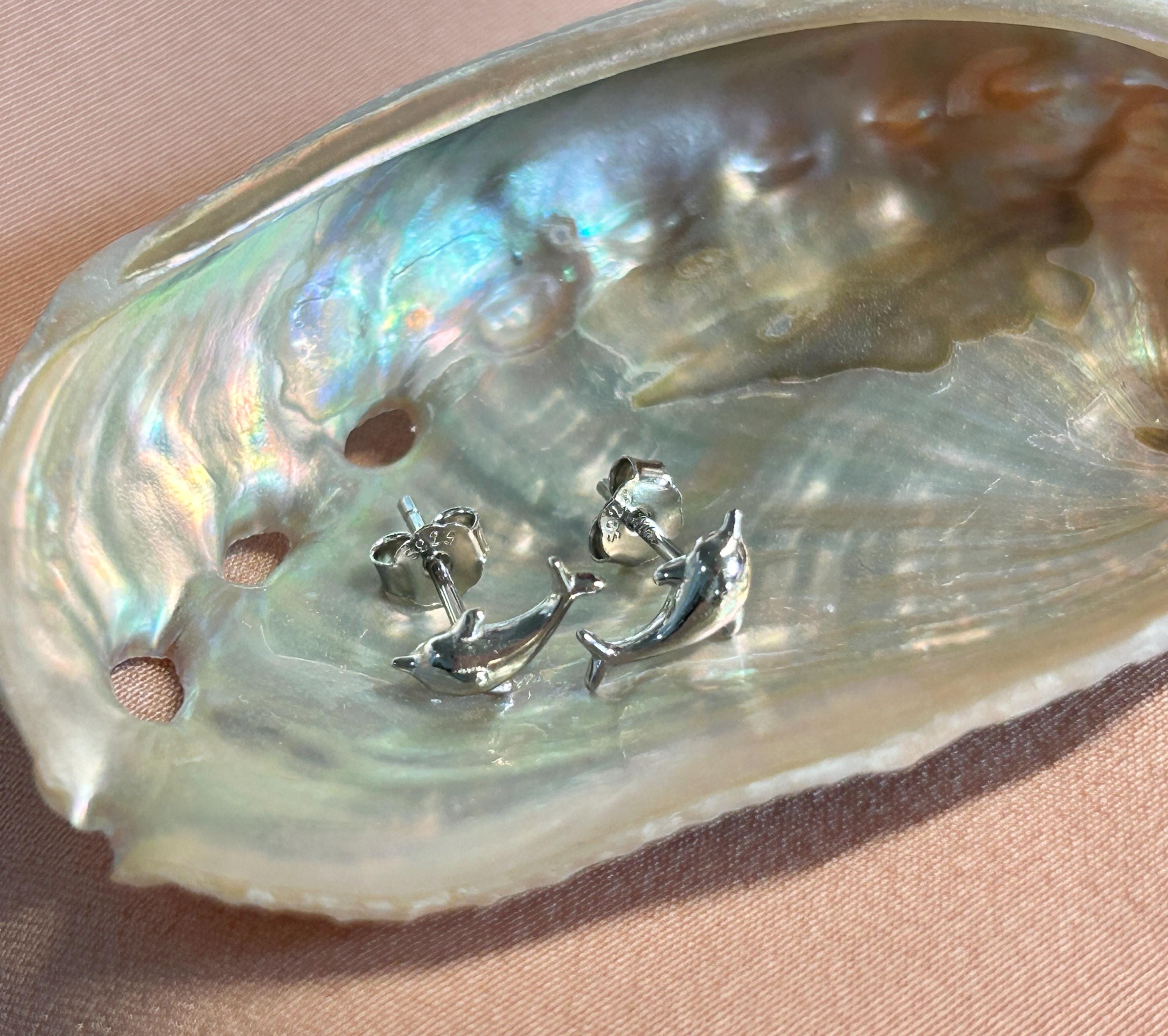 Ocean Dolphins Stud Earrings