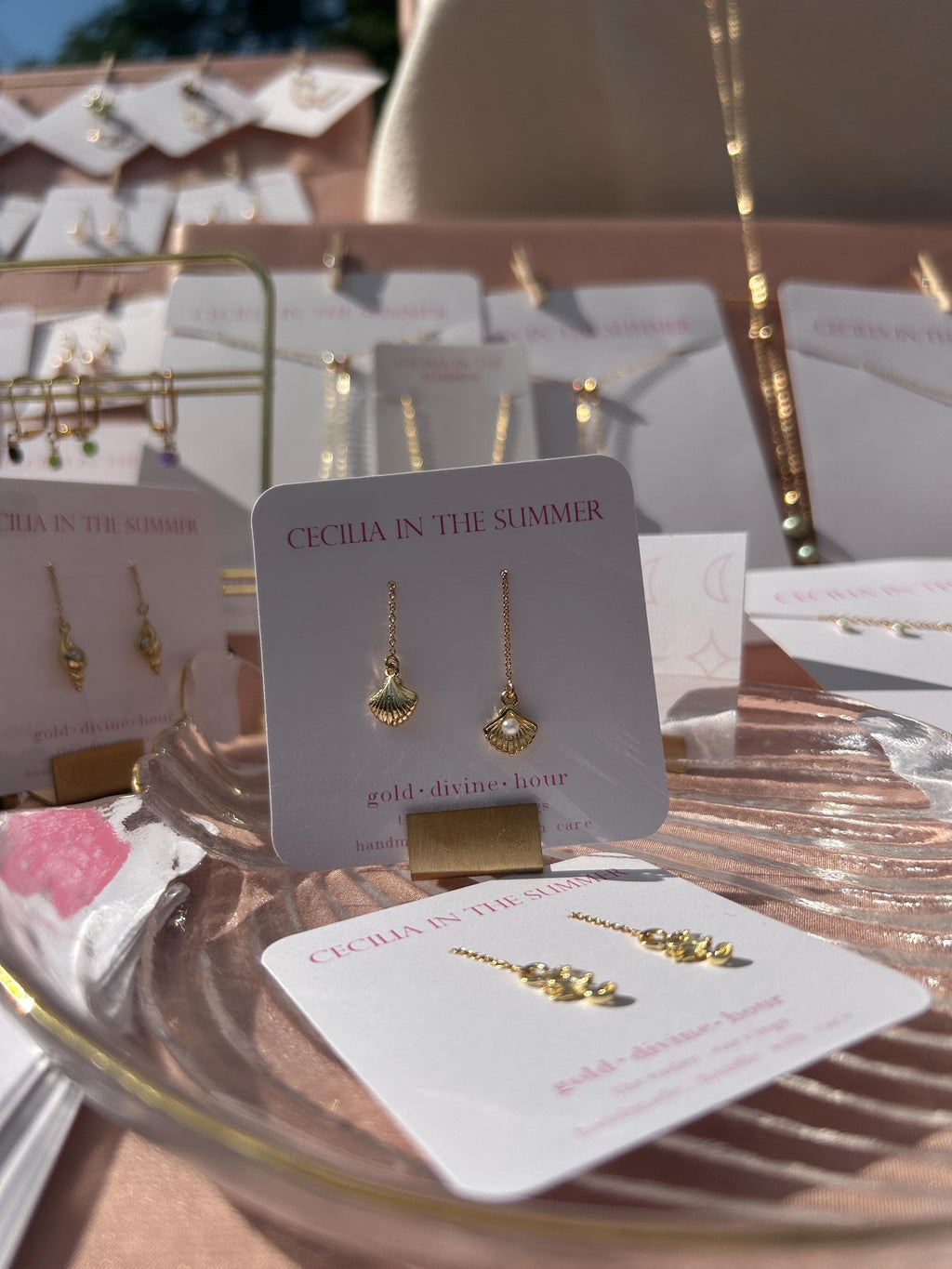 Cone Shell Pearl Threader Earrings ~ Our Ocean