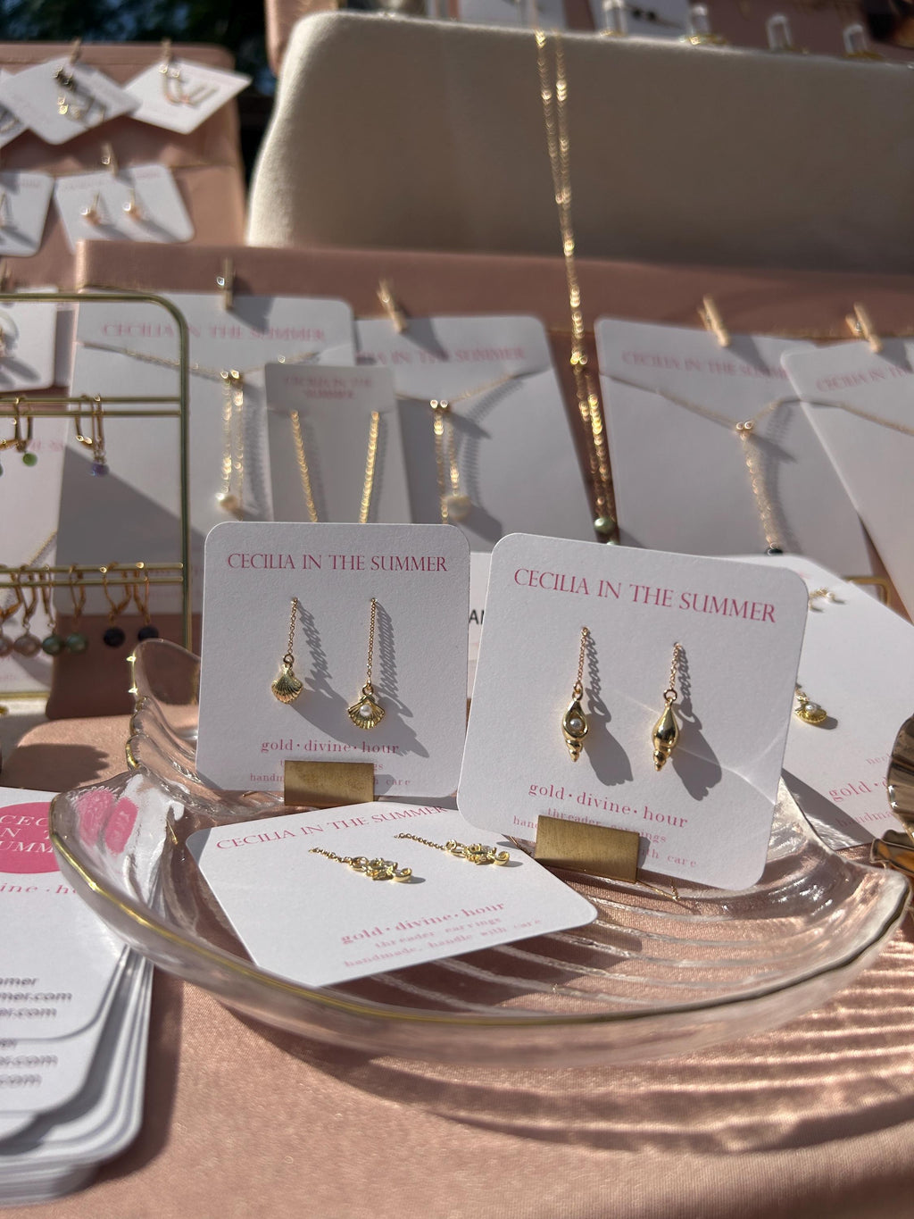 Cone Shell Pearl Threader Earrings ~ Our Ocean