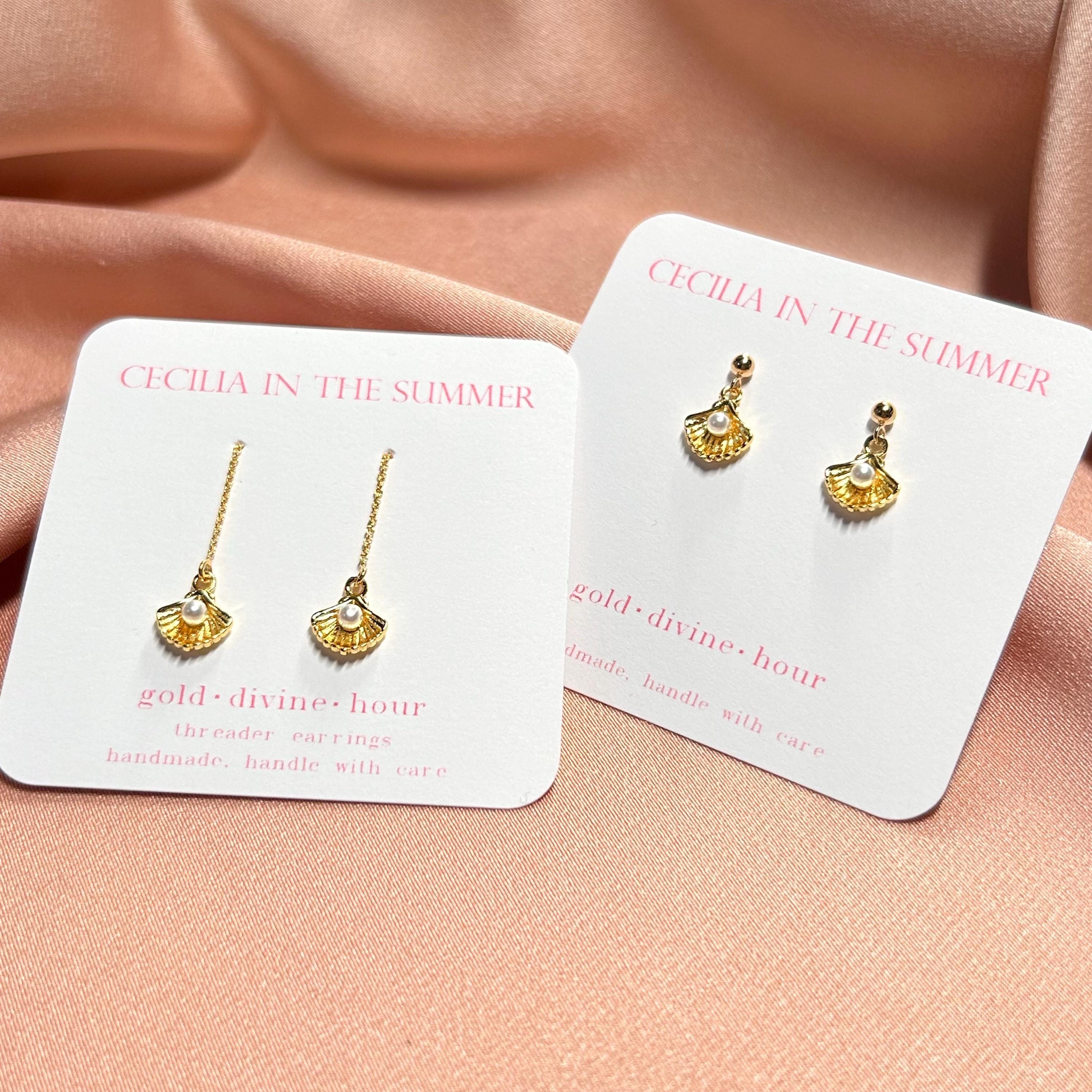 Clam Threader Earrings ~ Our Ocean