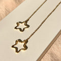 Outline Star Threader Earrings