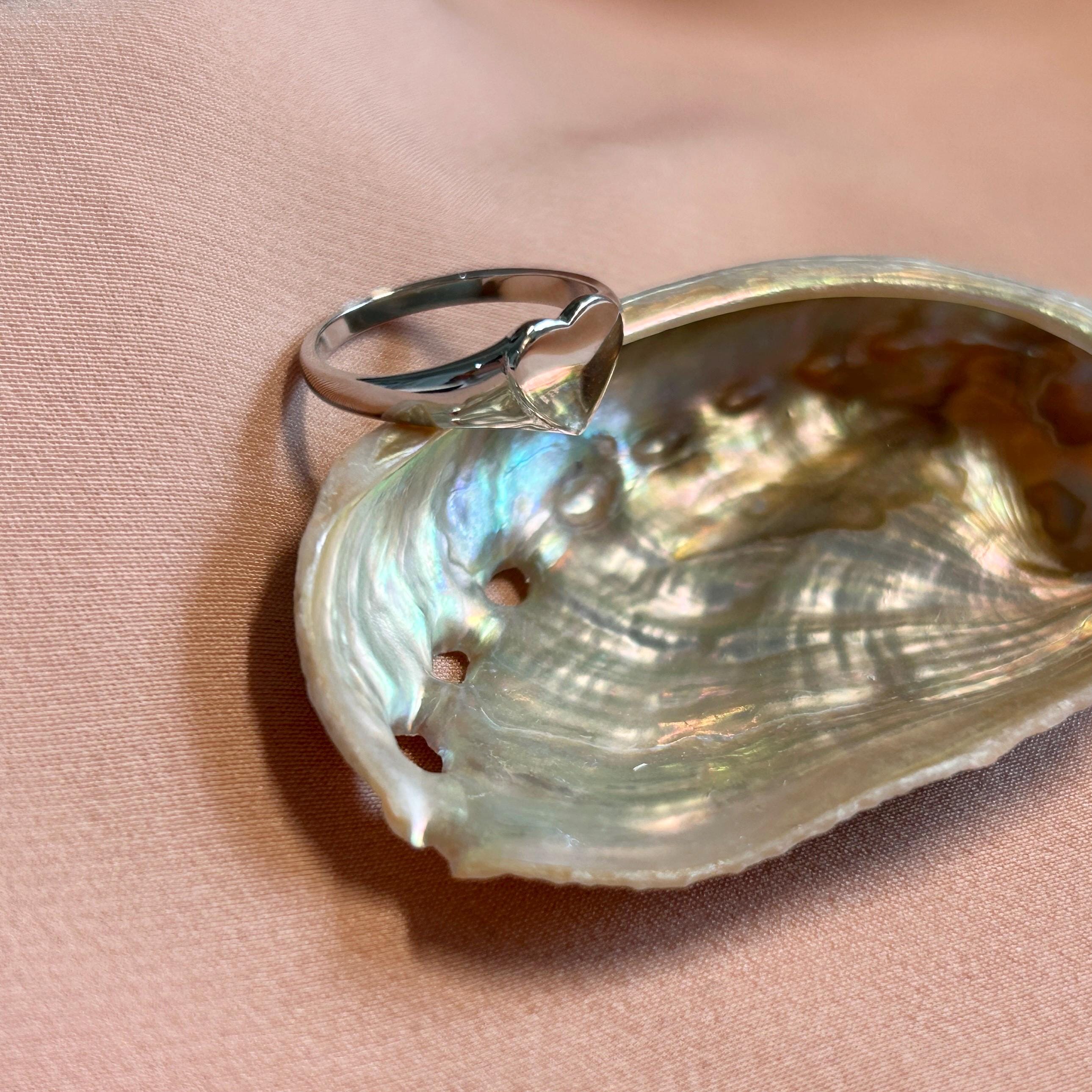 Heart Signet Sterling Silver Ring