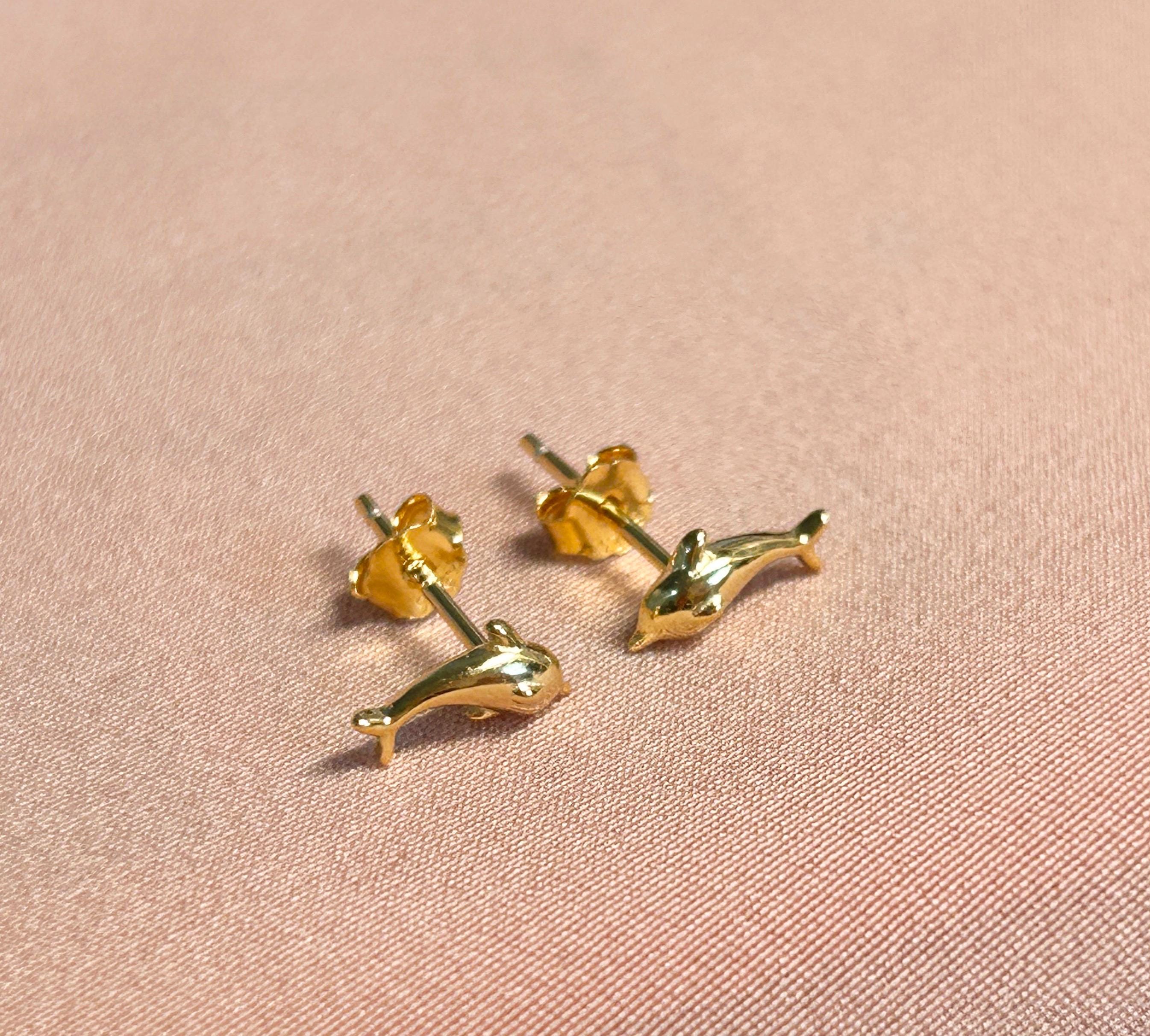 Ocean Dolphins Stud Earrings