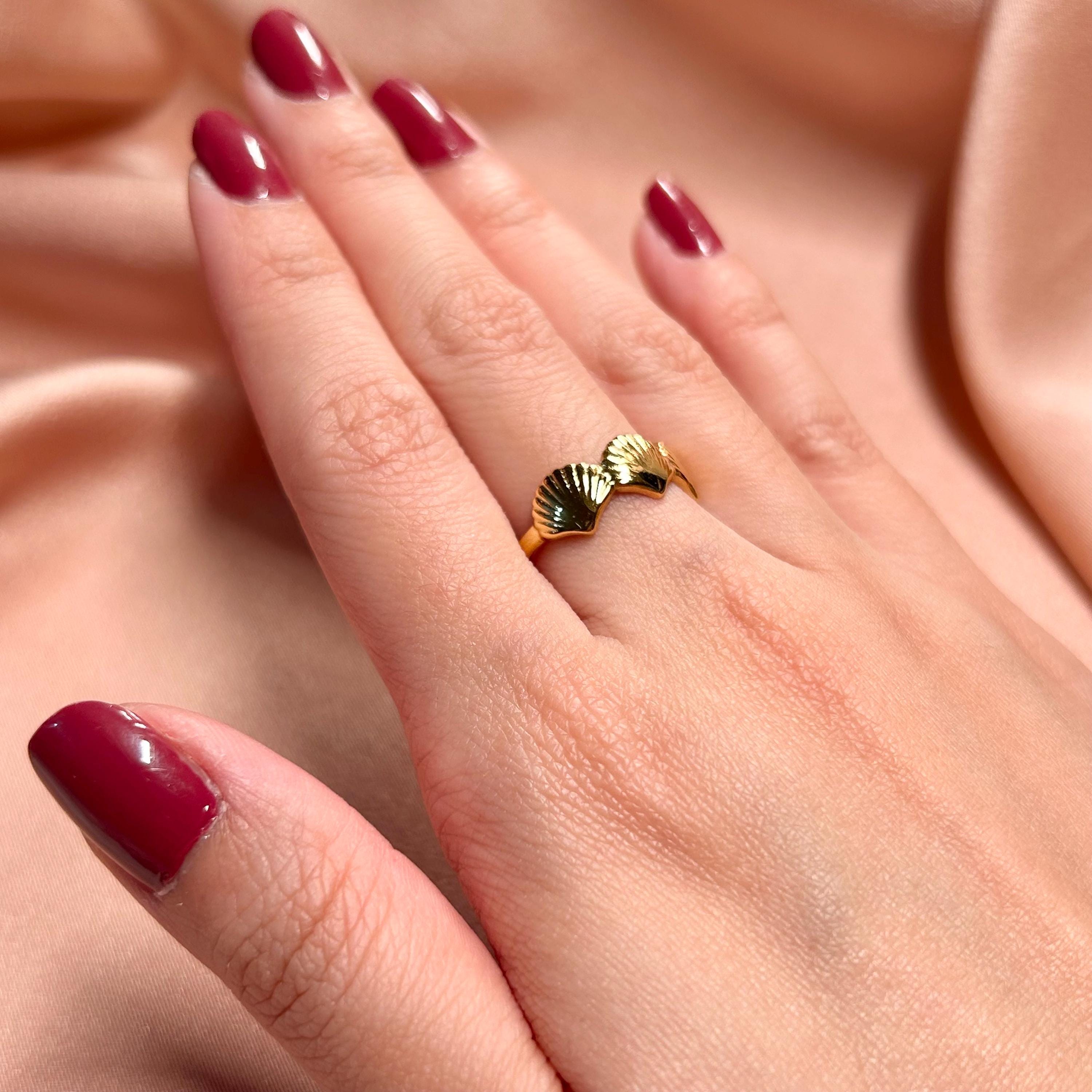 Ocean Trio Shell Ring