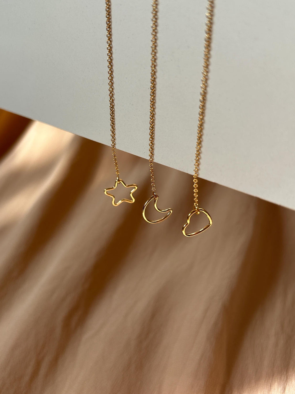 Outline Star Threader Earrings
