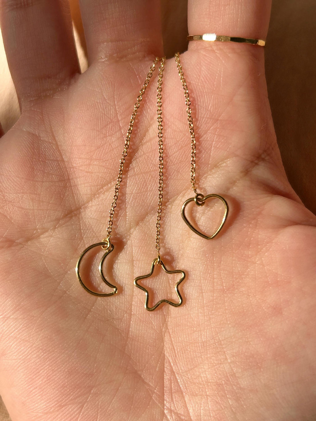 Outline Star Threader Earrings