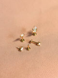 Opal Helix Flatback 1pc Earring