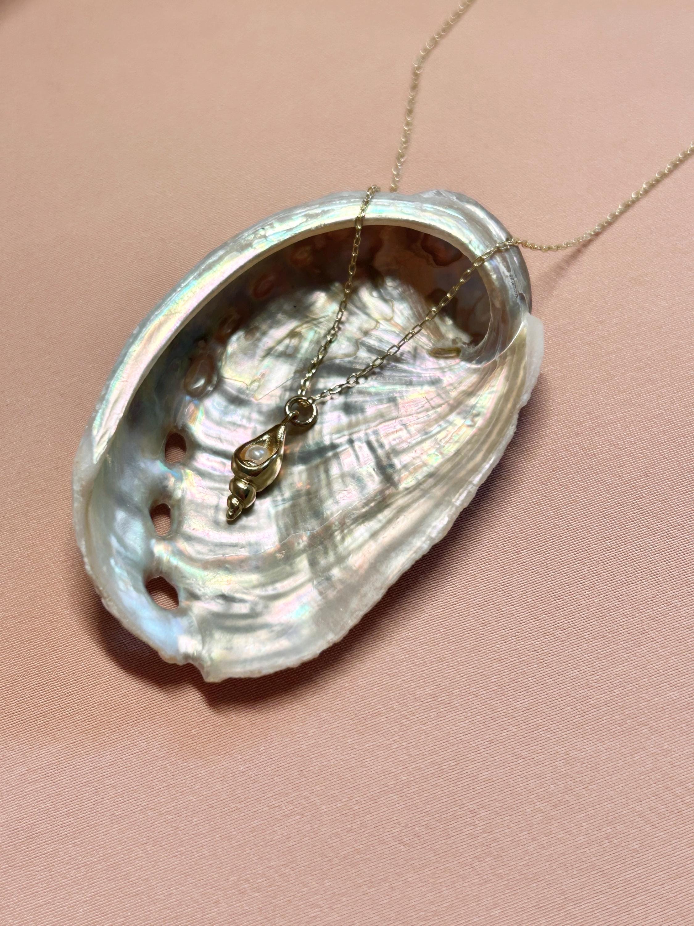 Ocean Cone Shell Pearl Necklace