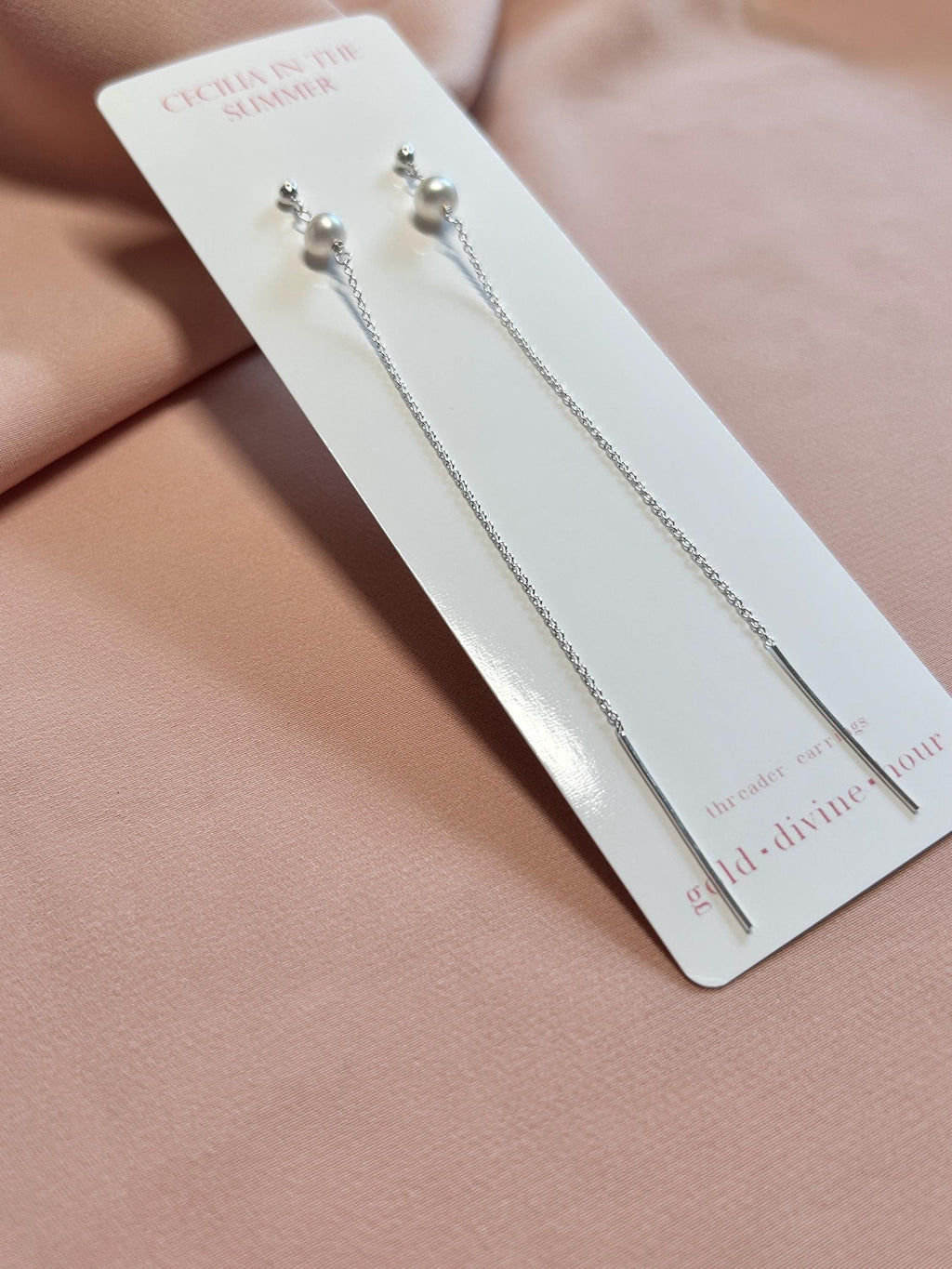 Stud-Threader Steel Silver ~ Pearl ~ Opal