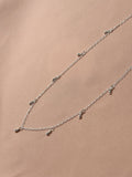 Silver Dots Paperclip Necklace ~ Sterling Silver