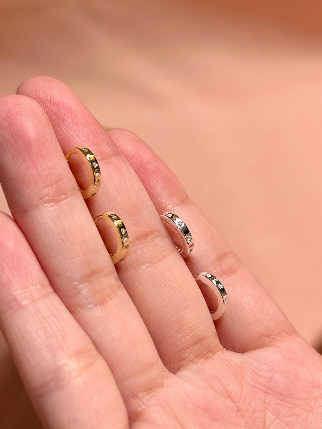 Eternity Cz Huggies Huggie Vermeil Earrings