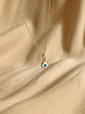 Mimi White Nazar Evil Eye Pendant ~ Vermeil Necklace