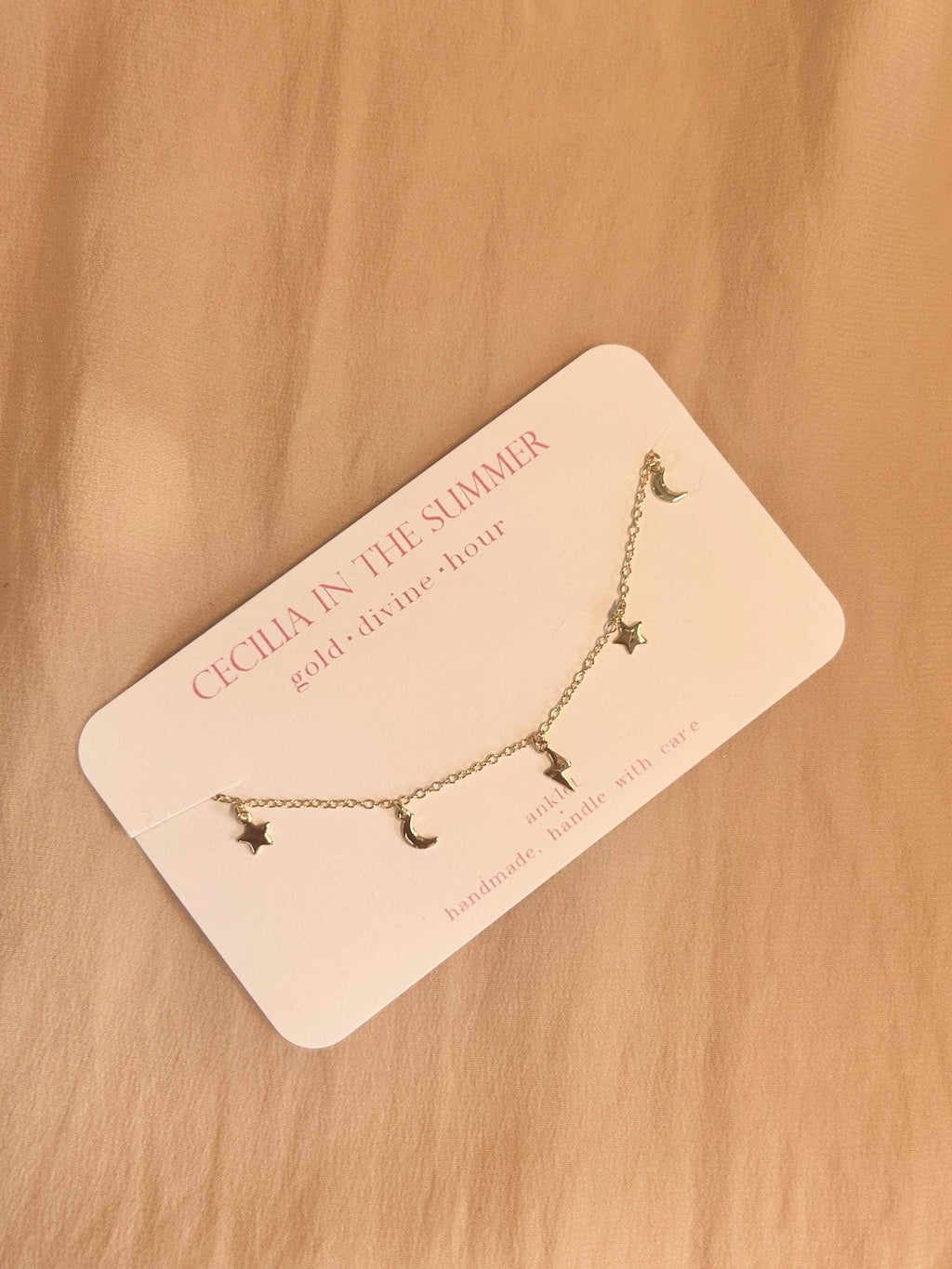 Luna Star Moon Lightning ~ Vermeil Anklet