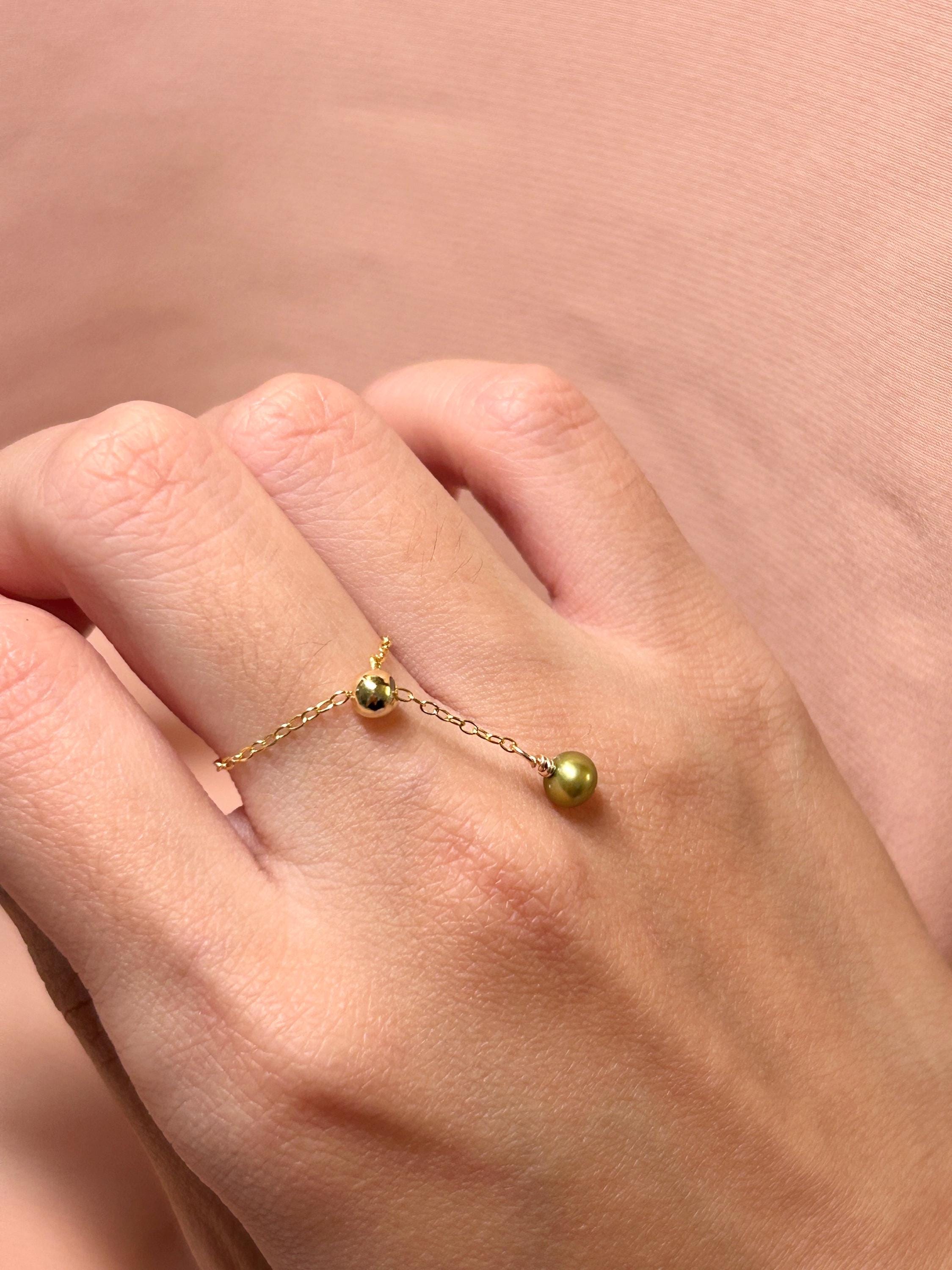 Cecilia Complete Chain Ball ~ Adjustable Ring