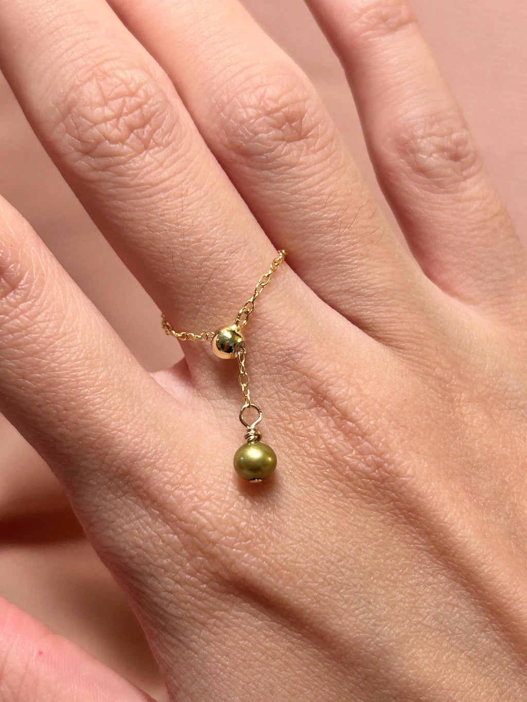 Cecilia Complete Chain Ball ~ Adjustable Ring