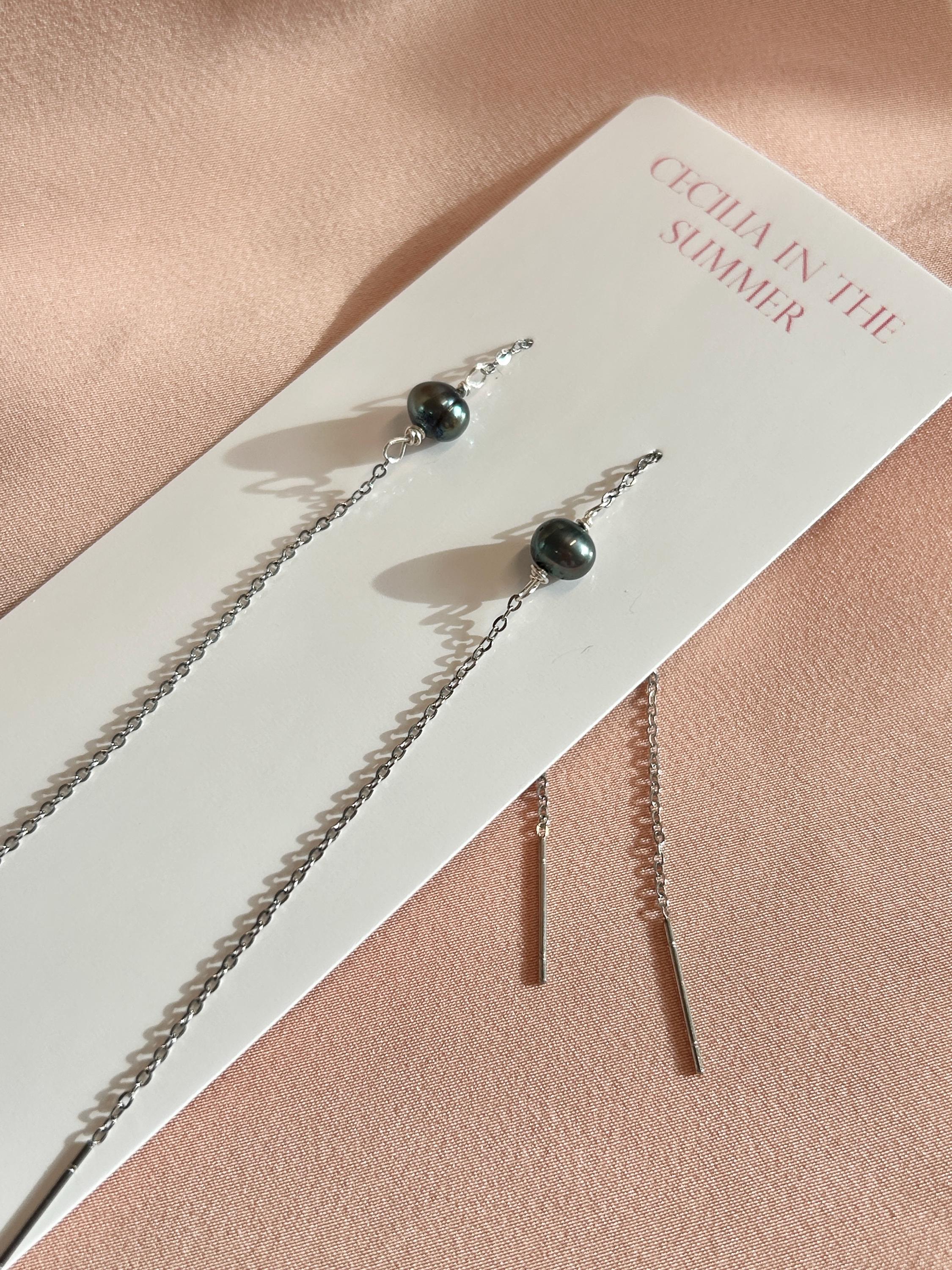 Double Threader Sterling Silver ~ Pearl ~ Opal
