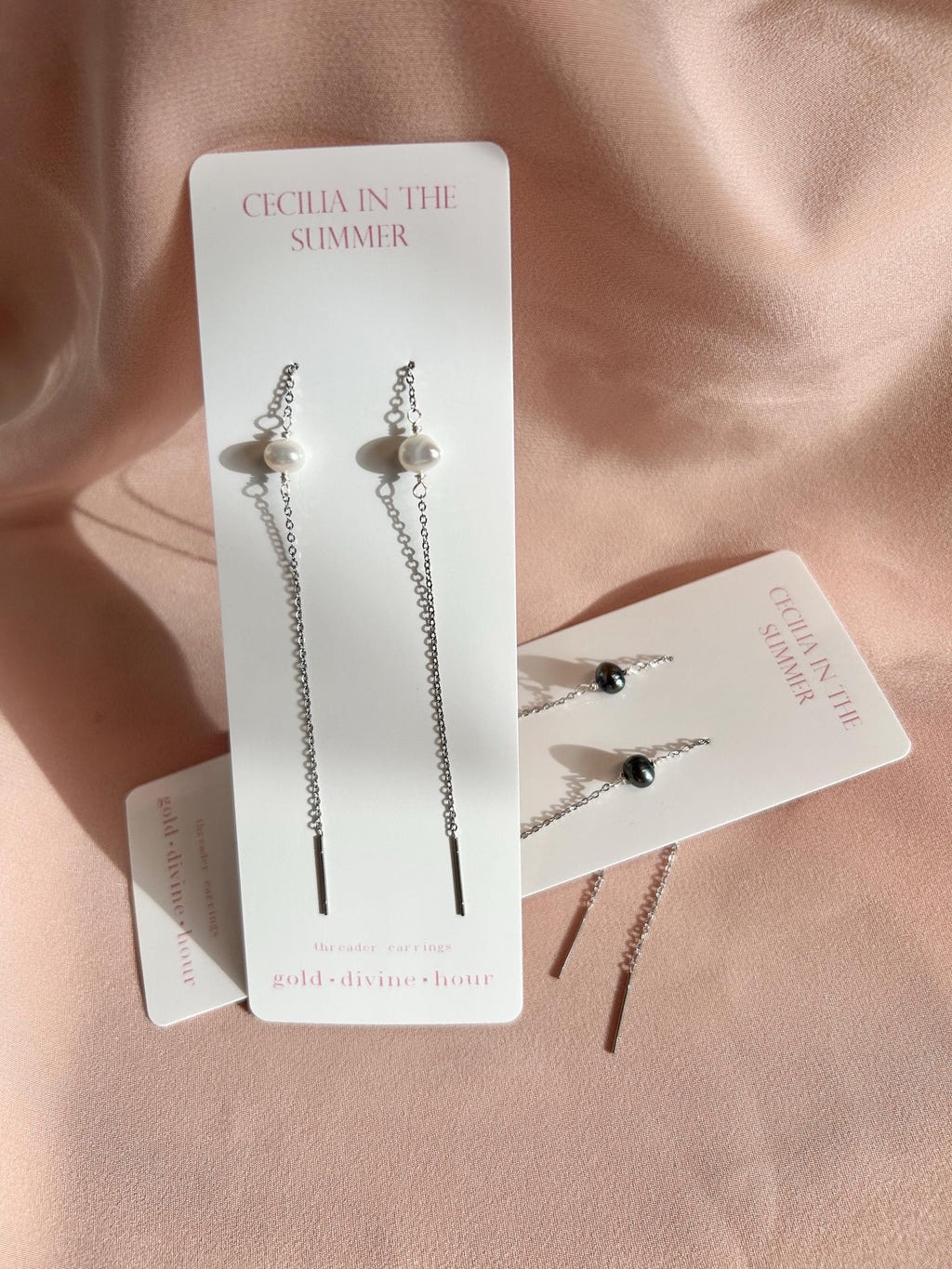 Double Threader Sterling Silver ~ Pearl ~ Opal