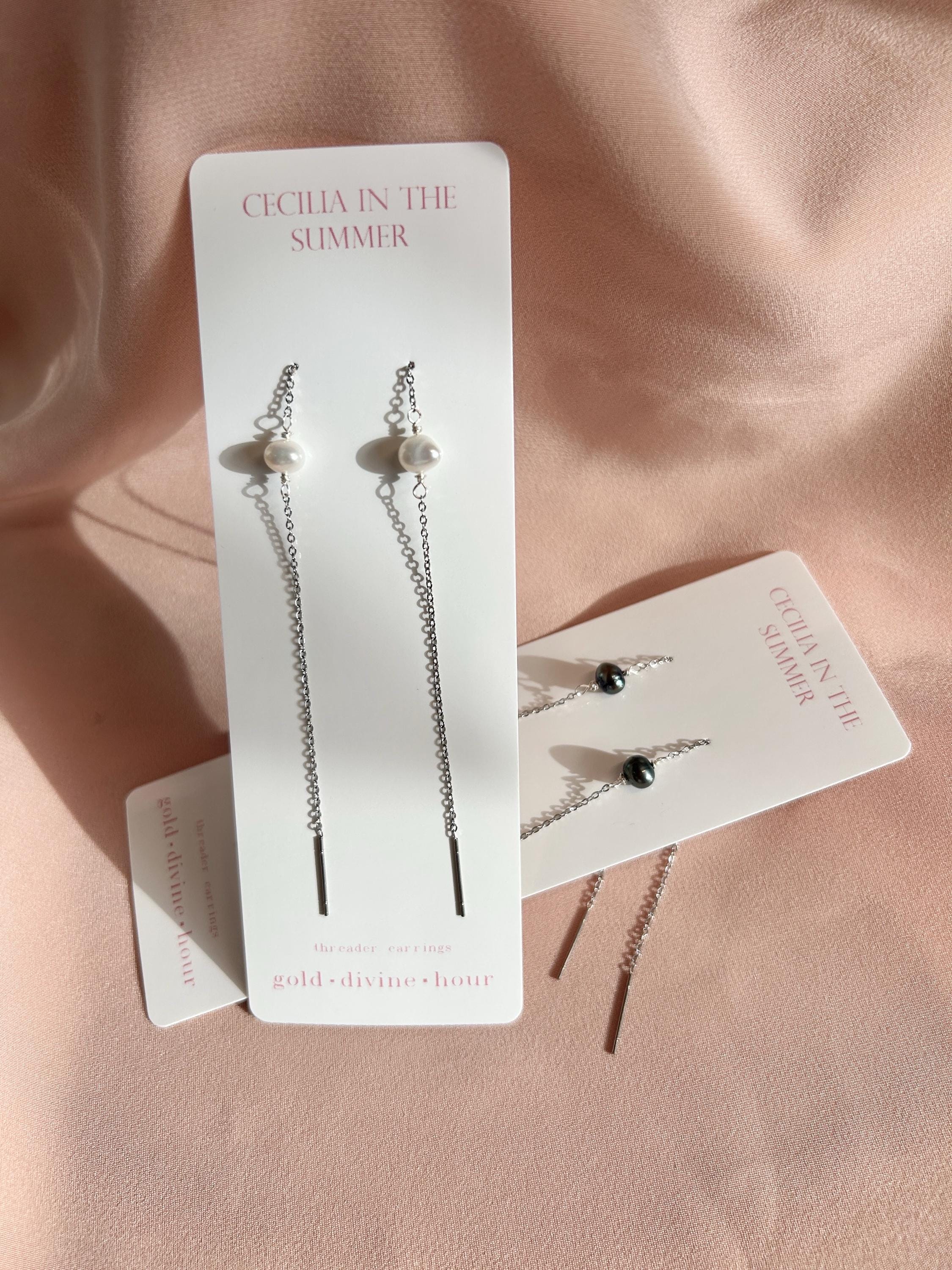 Double Threader Sterling Silver ~ Pearl ~ Opal