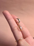 Opal Marquise & Cz Huggies Huggie Earrings