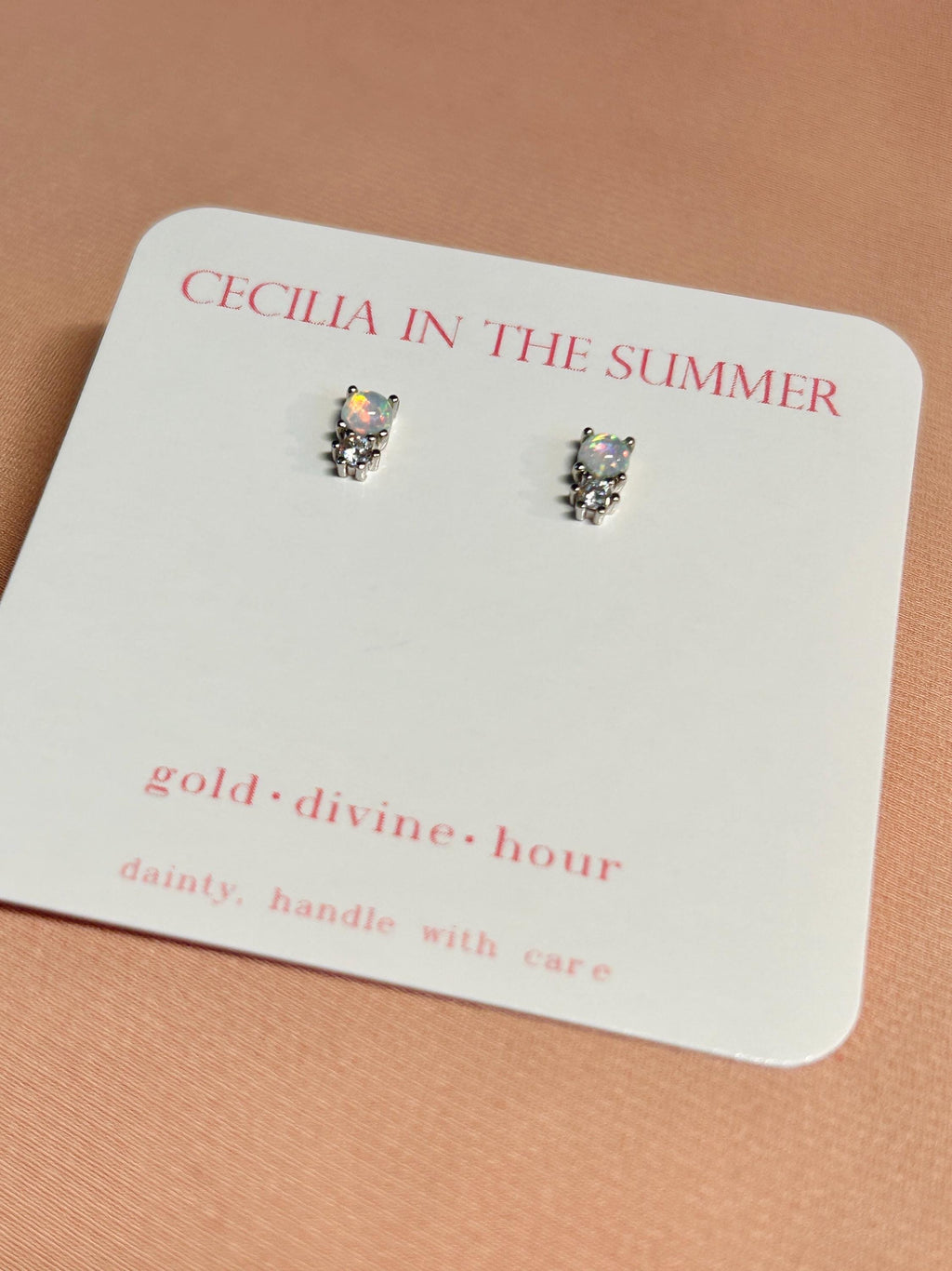 Opal You & Me CZ Sparkle Stud Earrings