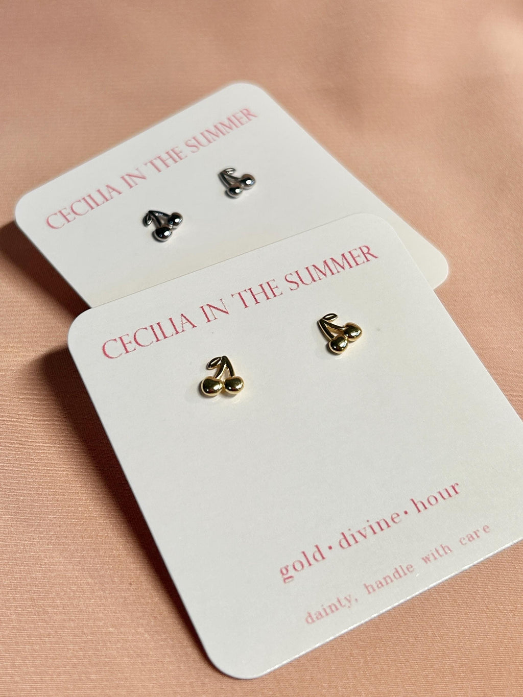 Cherry Fruit Stud Earrings