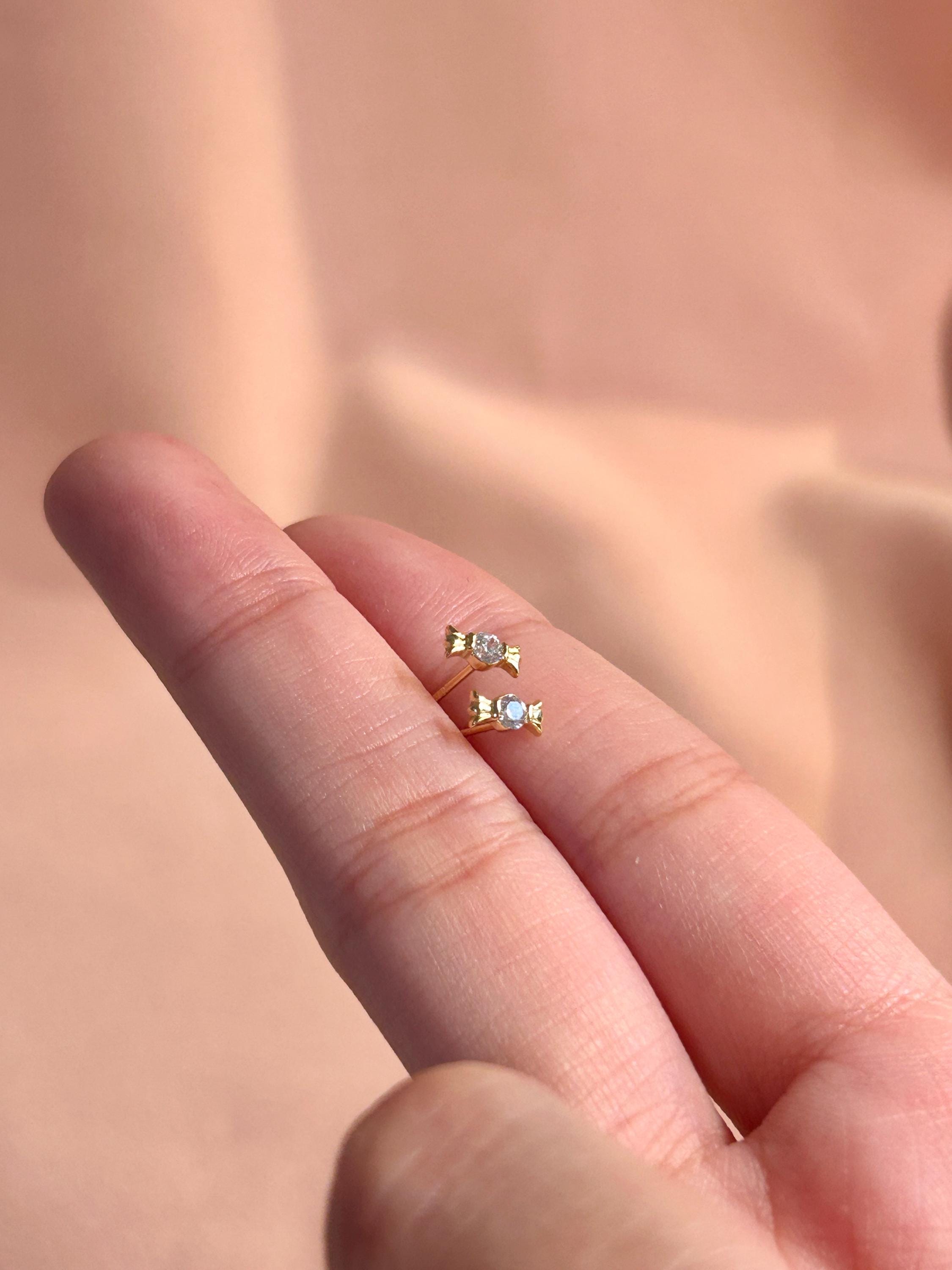 Wrapped Candy CZ Stud Earrings