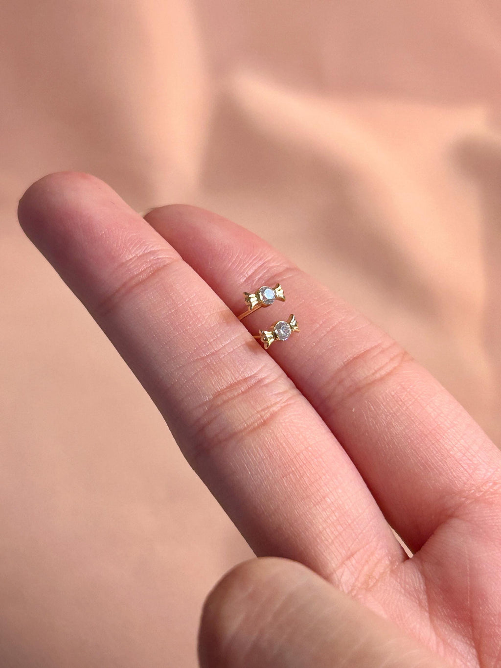 Wrapped Candy CZ Stud Earrings