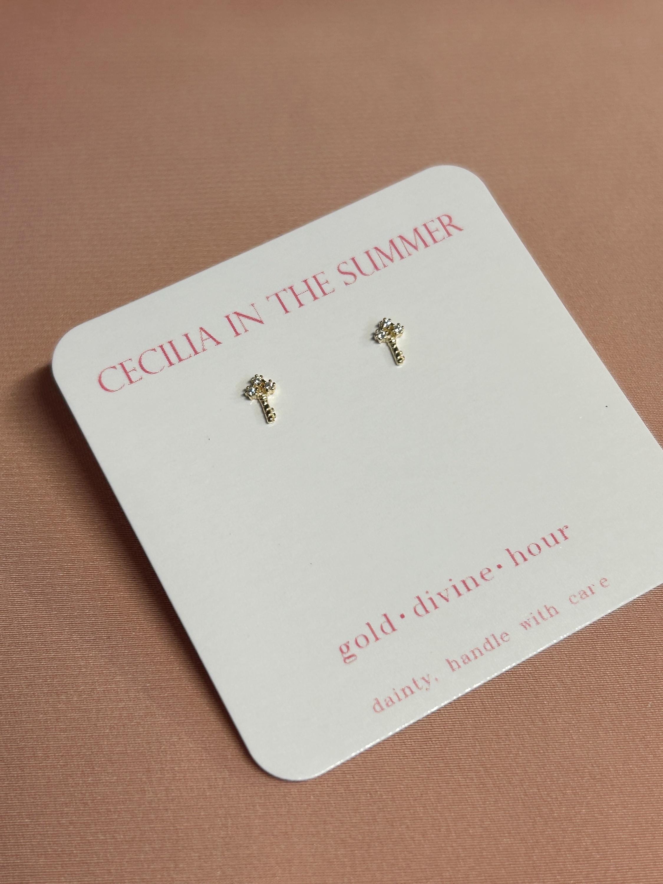 Locked In Key Stud Vermeil Earrings