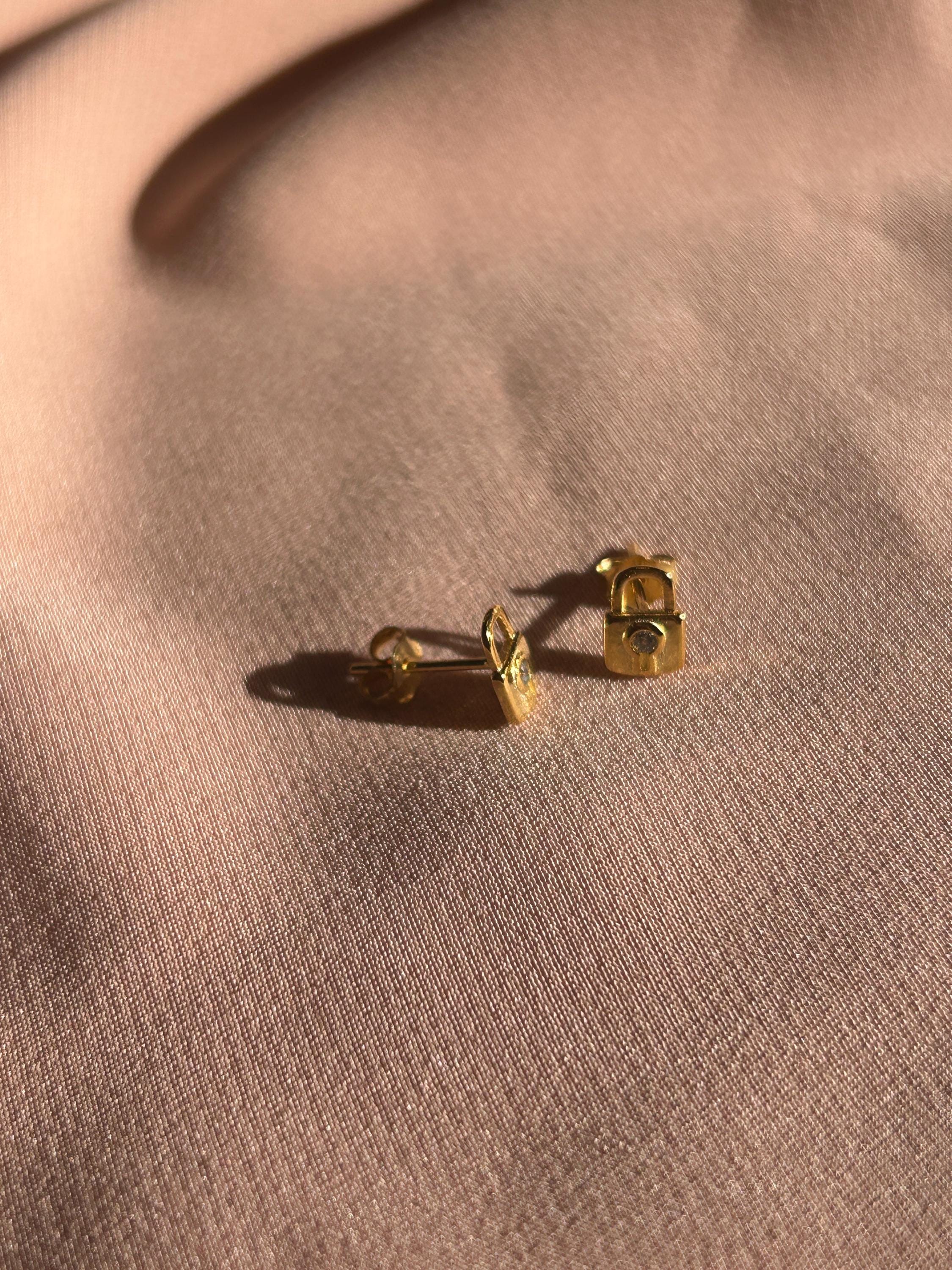 Locked In Locks Stud Vermeil Earrings