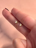 Tiny Star Opal Stud Vermeil Earrings