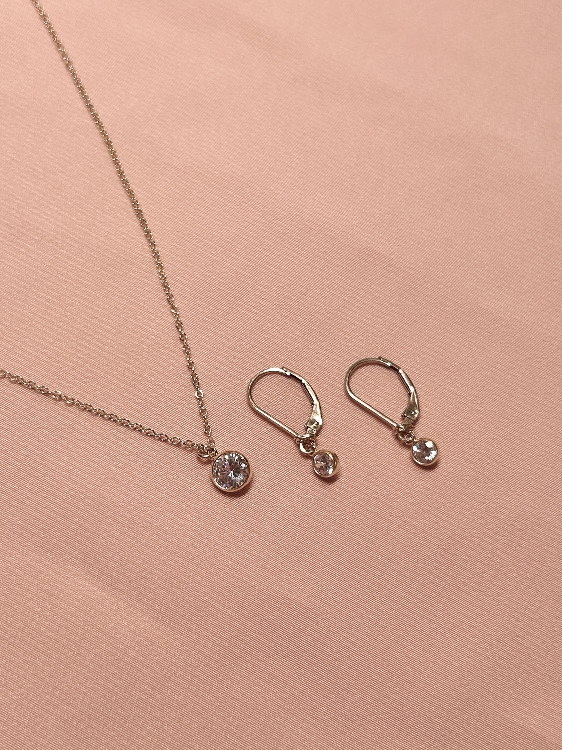 Crystal Clear Gem Leverback Earrings