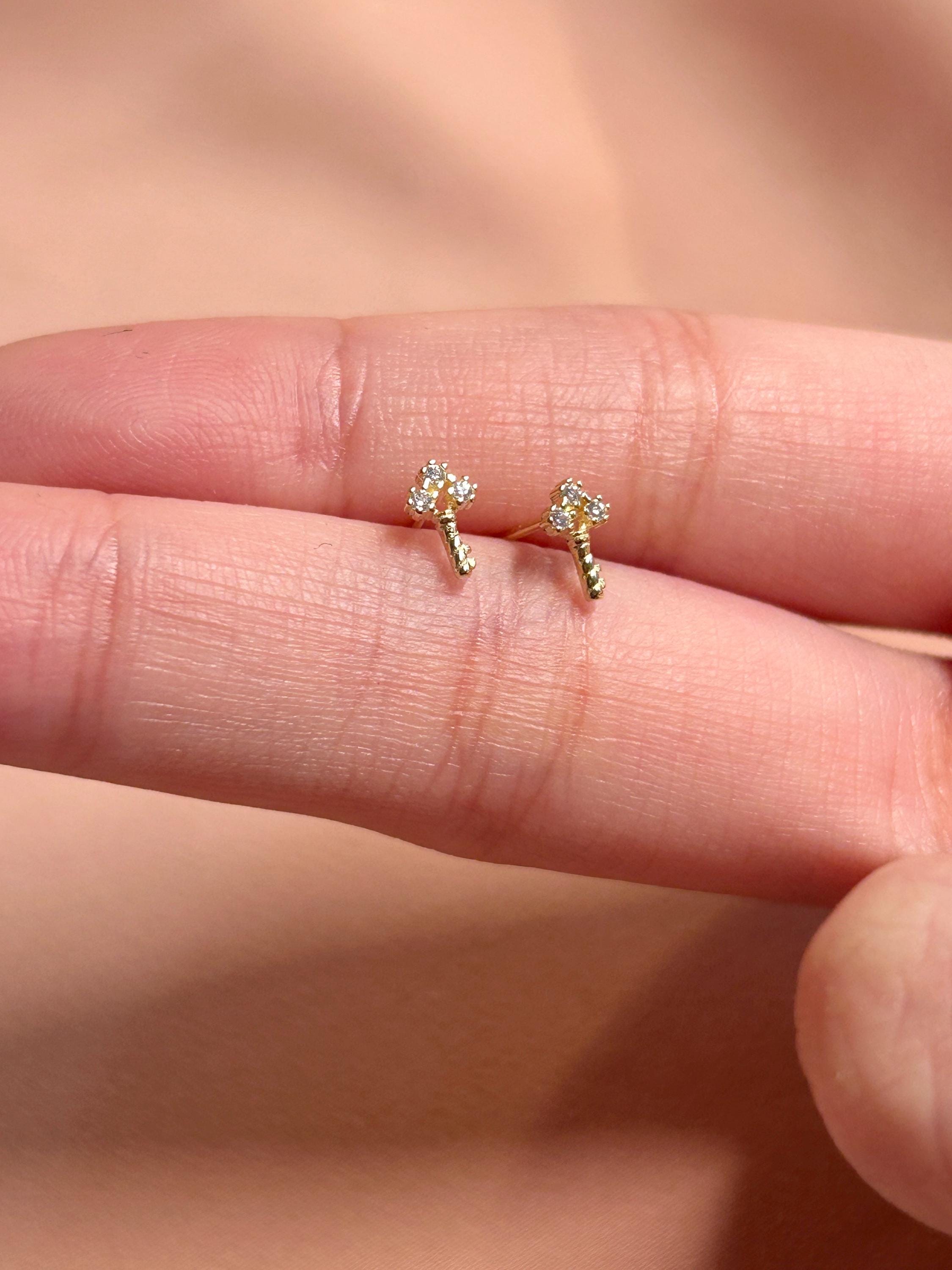 Locked In Key Stud Vermeil Earrings