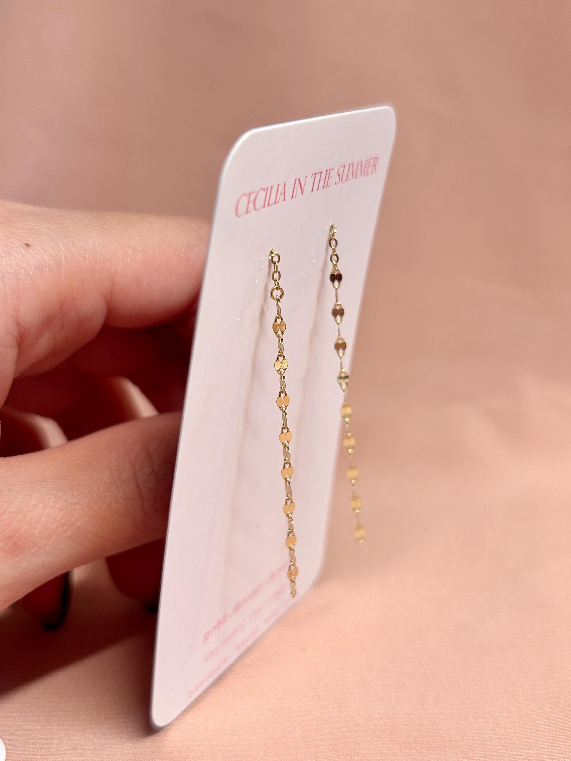 Optics Optica Chain Simple Threader Earrings