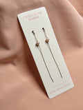 CZ Stud-Threader Opal / Pearl Earrings ~ 14kt Gold Filled