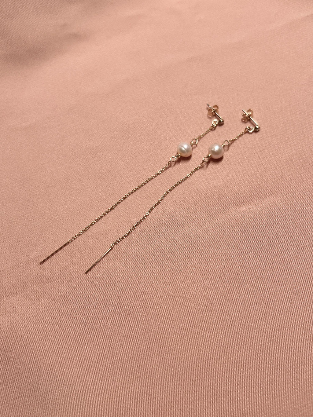 CZ Stud-Threader Opal / Pearl Earrings ~ 14kt Gold Filled