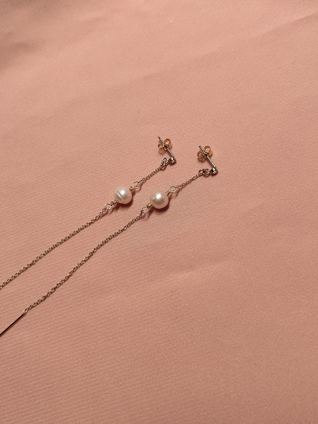CZ Stud-Threader Opal / Pearl Earrings ~ 14kt Gold Filled