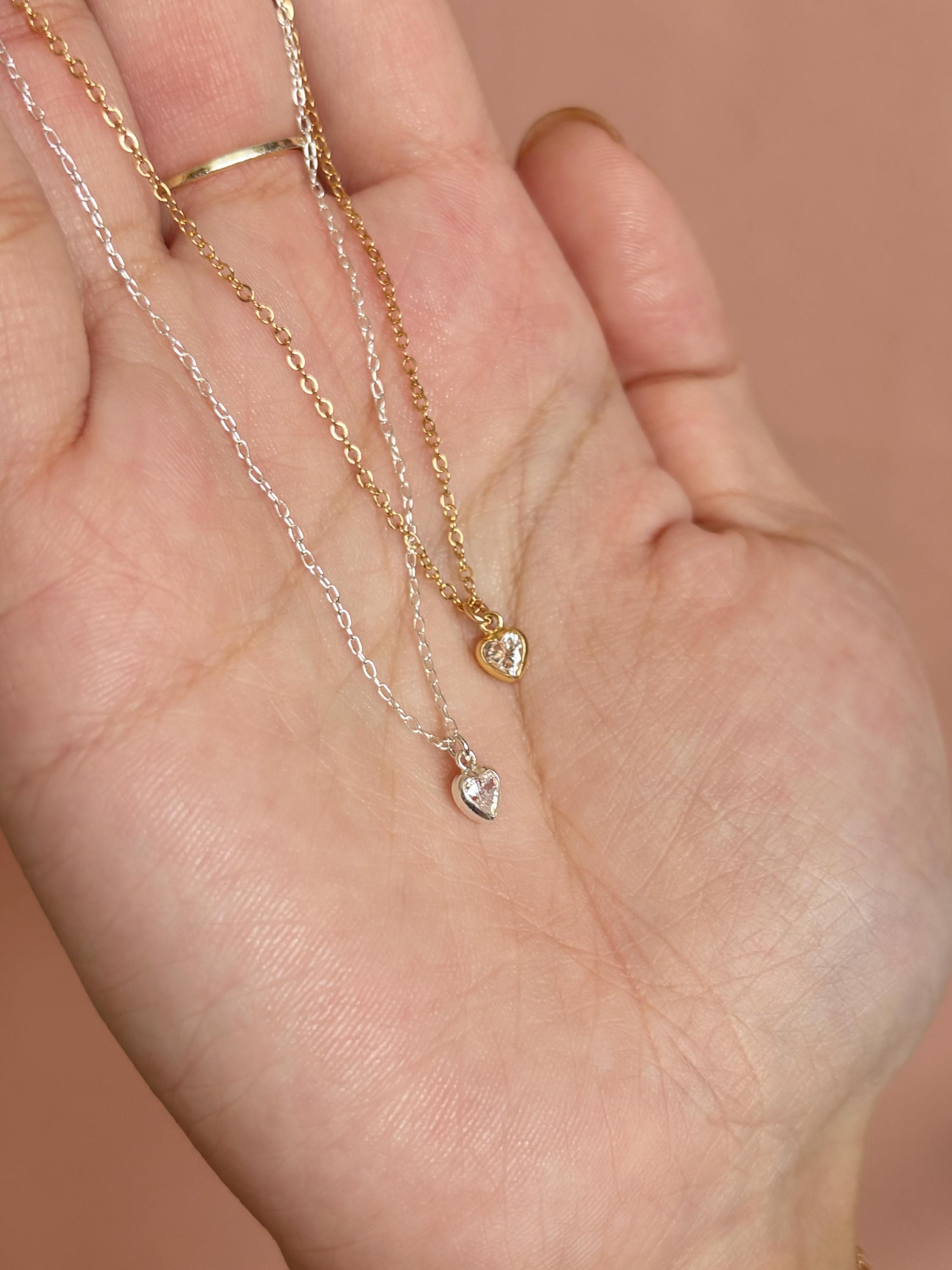 Crystal Heart Pendant Necklace