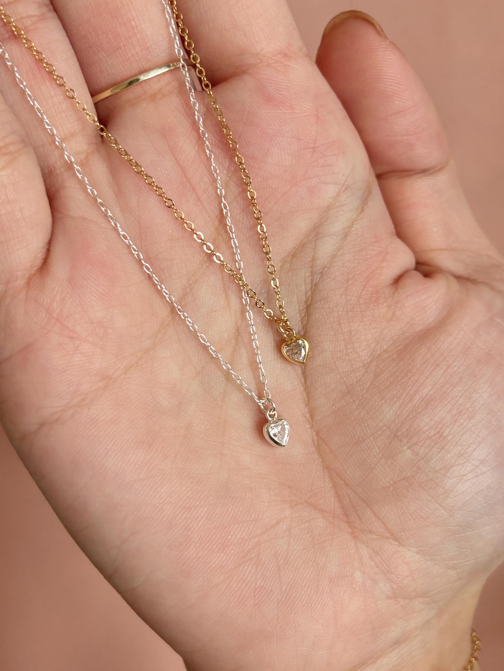 Crystal Heart Pendant Necklace