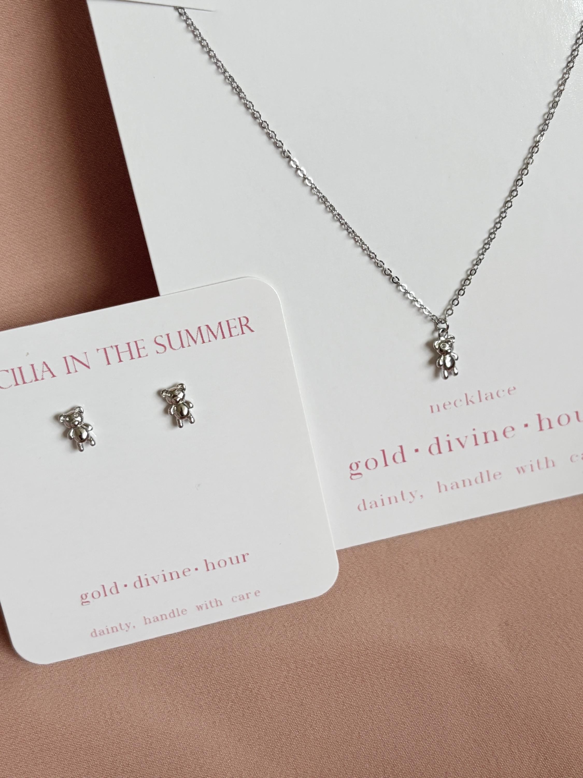 Teddy Bear Pendant Necklace